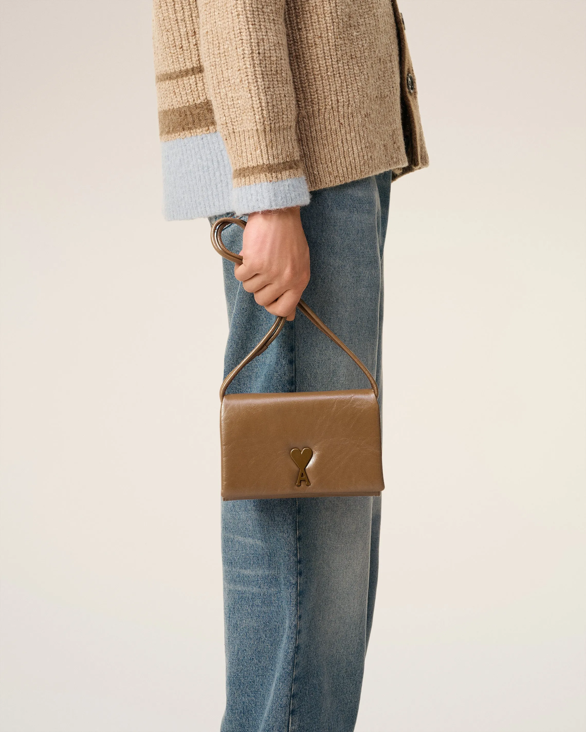 Portefeuille à Bandoulière Marron Voulez Vous En Cuir Lisse sold by Ami product image thumbnail 2