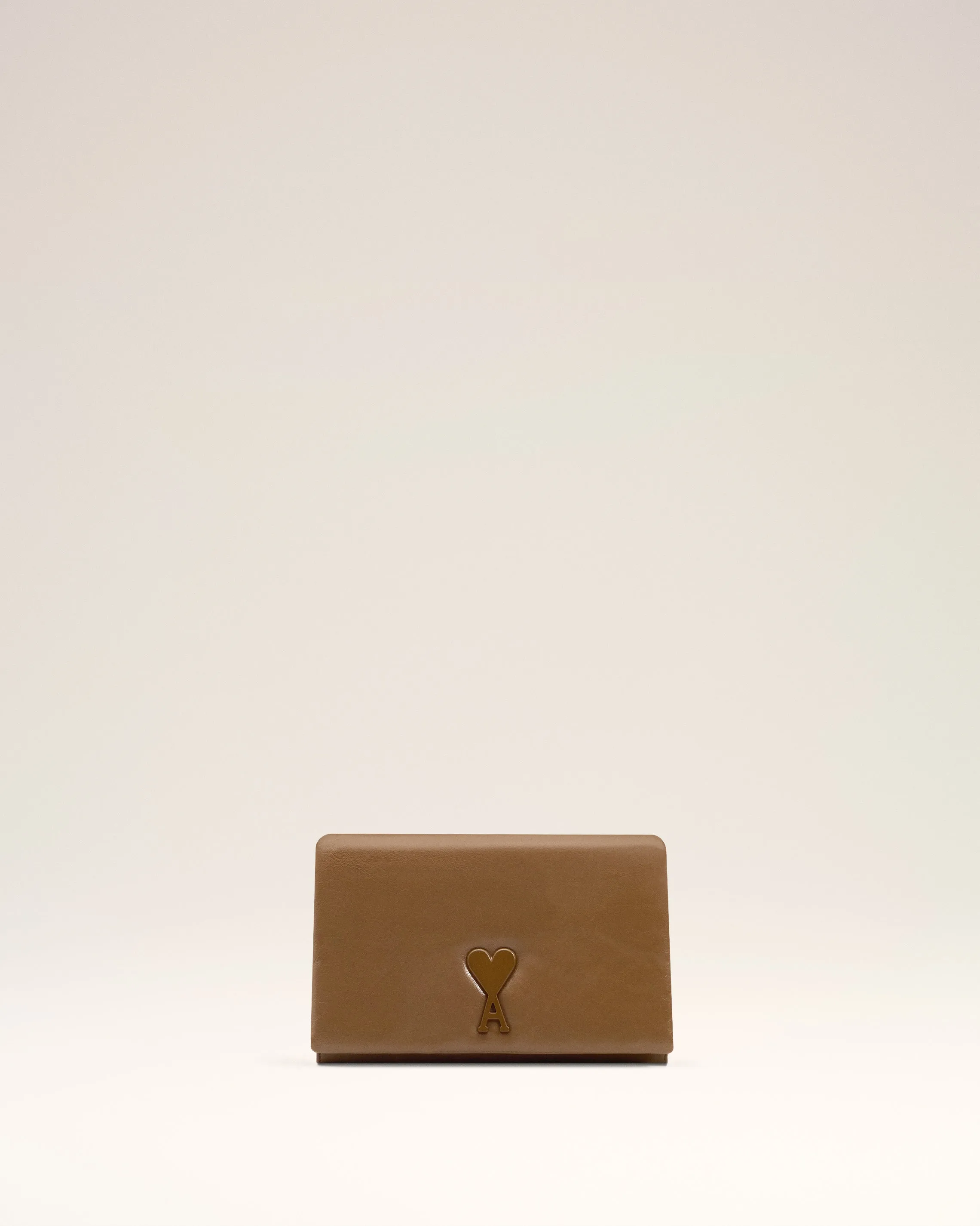 Portefeuille à Bandoulière Marron Voulez Vous En Cuir Lisse sold by Ami