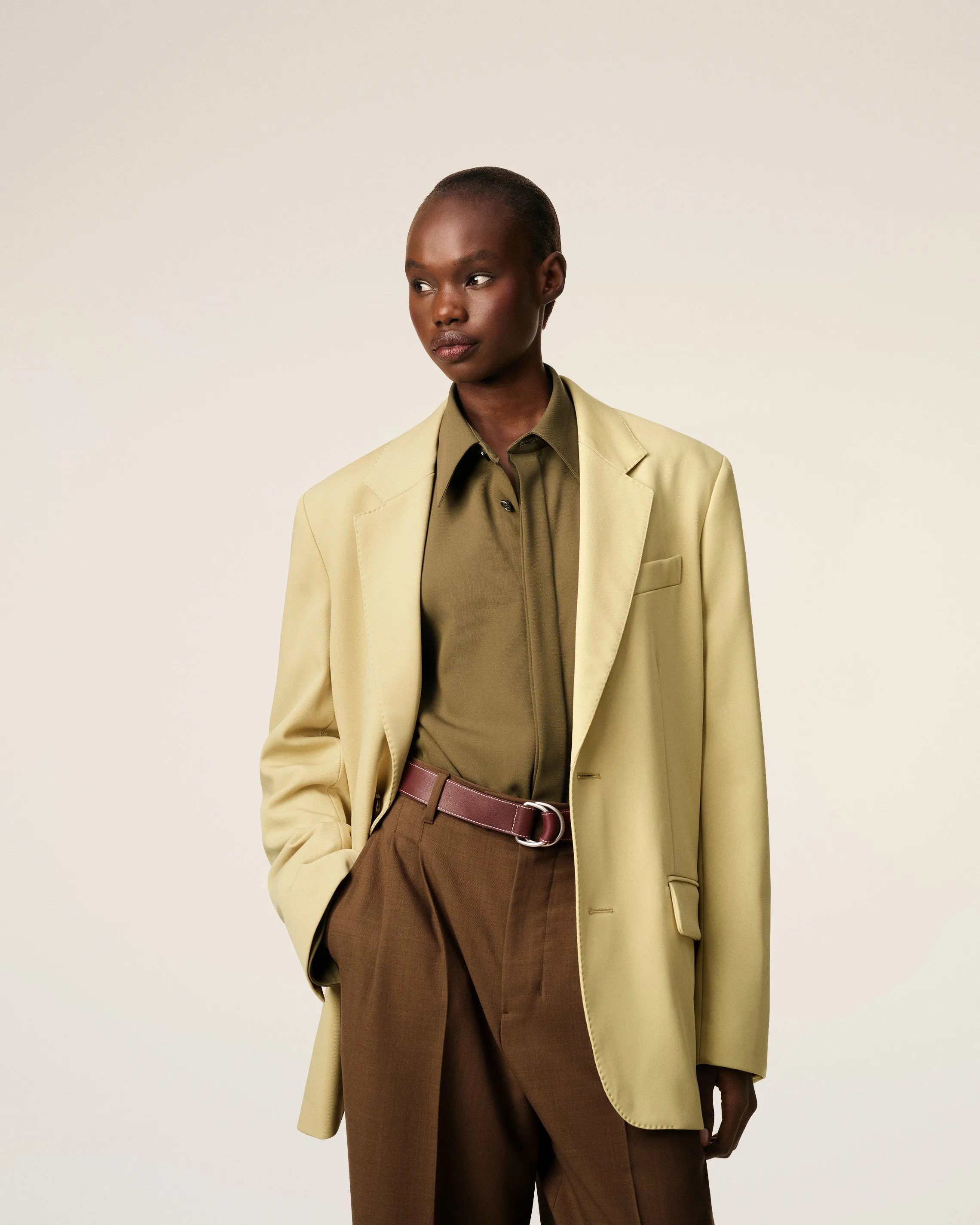 Veste Verte Ample Deux Boutons En Laine sold by Ami product image thumbnail 3