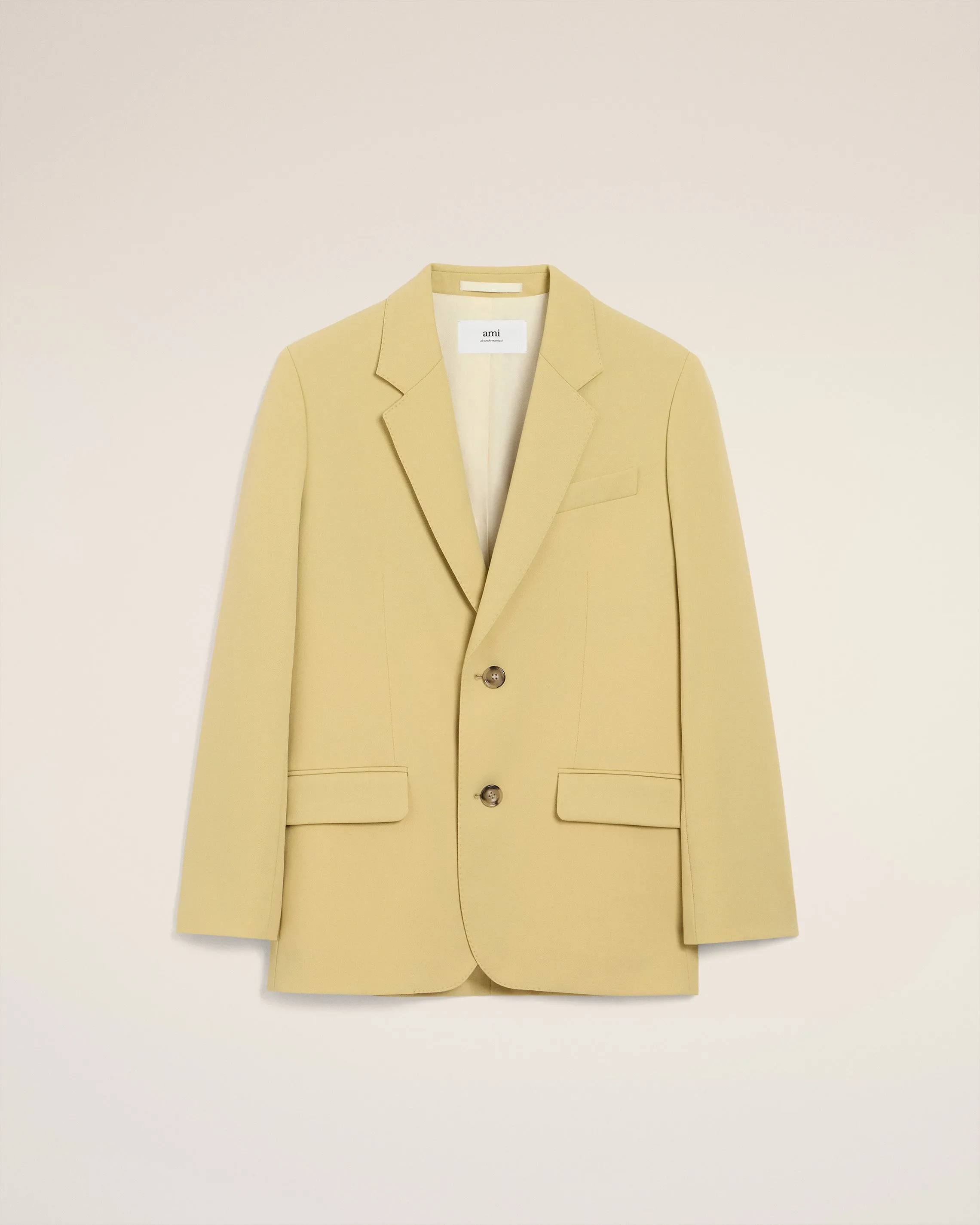 Veste Verte Ample Deux Boutons En Laine sold by Ami