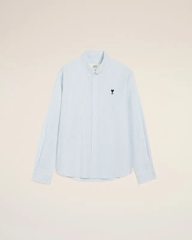 Chemise Bleue Col Boutonné Ami De Coeur  En Coton sold by Ami