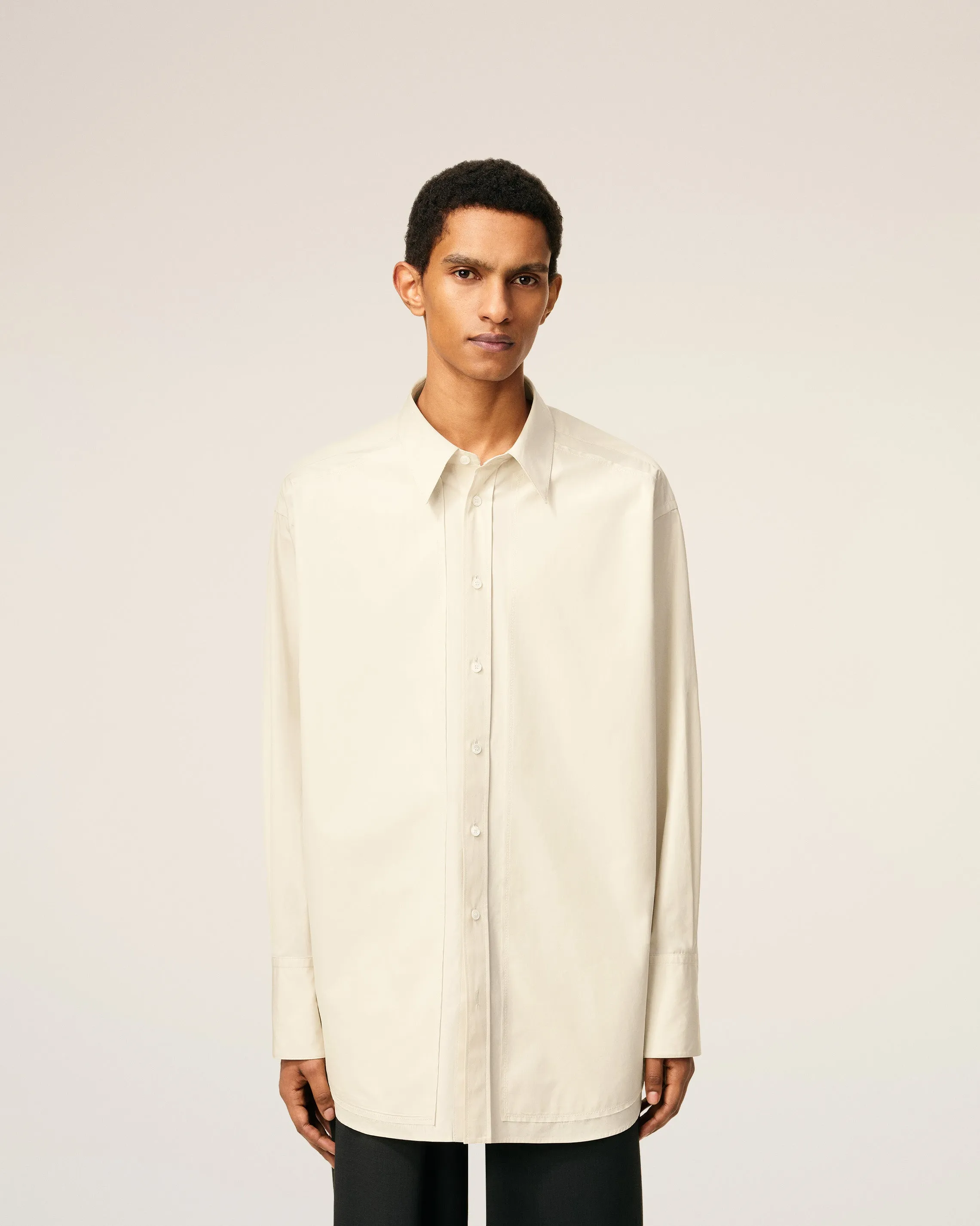 Chemise Blanche Oversize Bords Francs En Coton sold by Ami product image thumbnail 3
