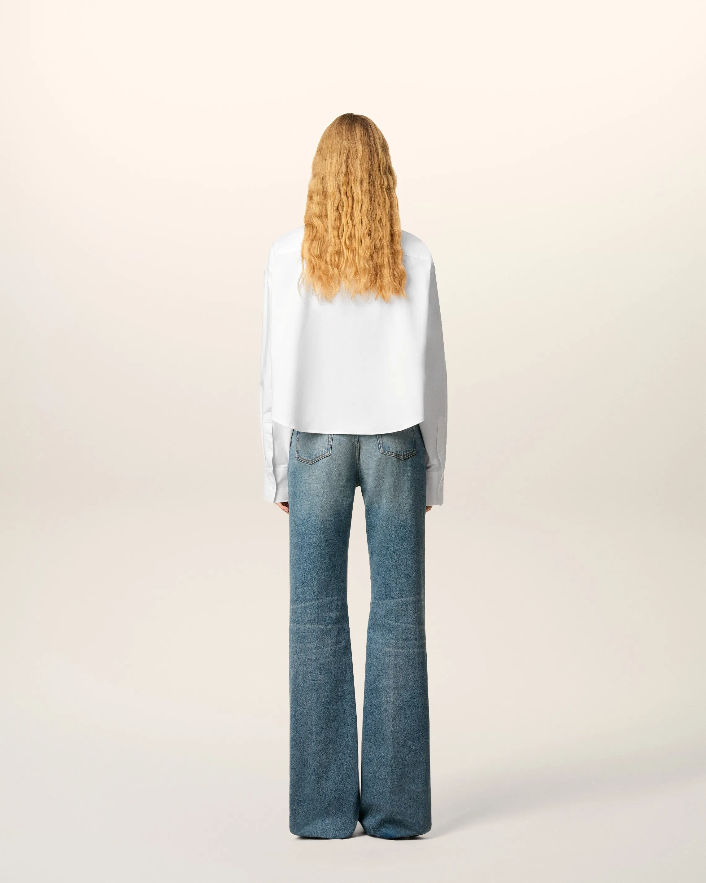 Chemise Blanche Croppée Oversize Ami De Coeur En Coton sold by Ami product image thumbnail 5