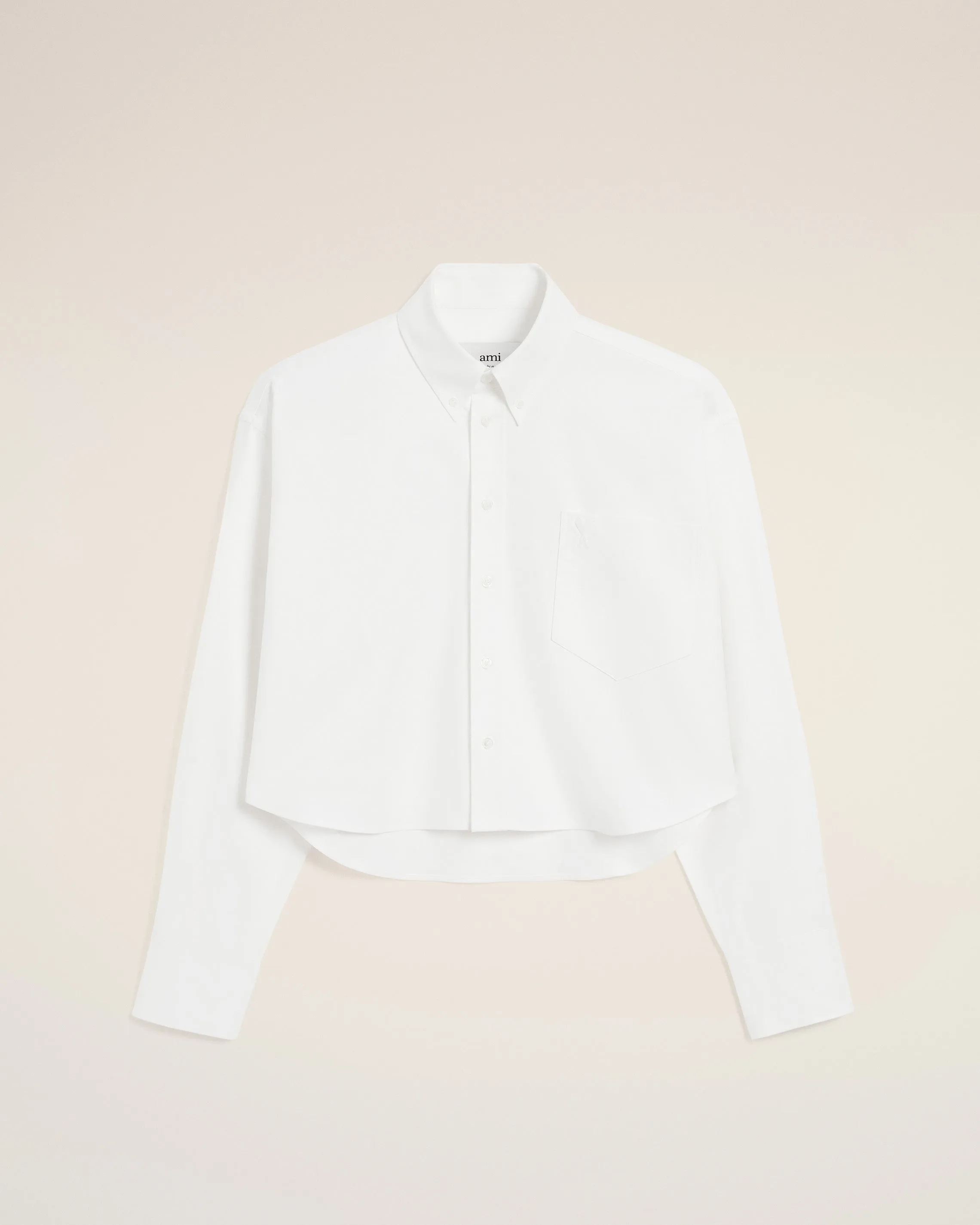 Chemise Blanche Croppée Oversize Ami De Coeur En Coton sold by Ami