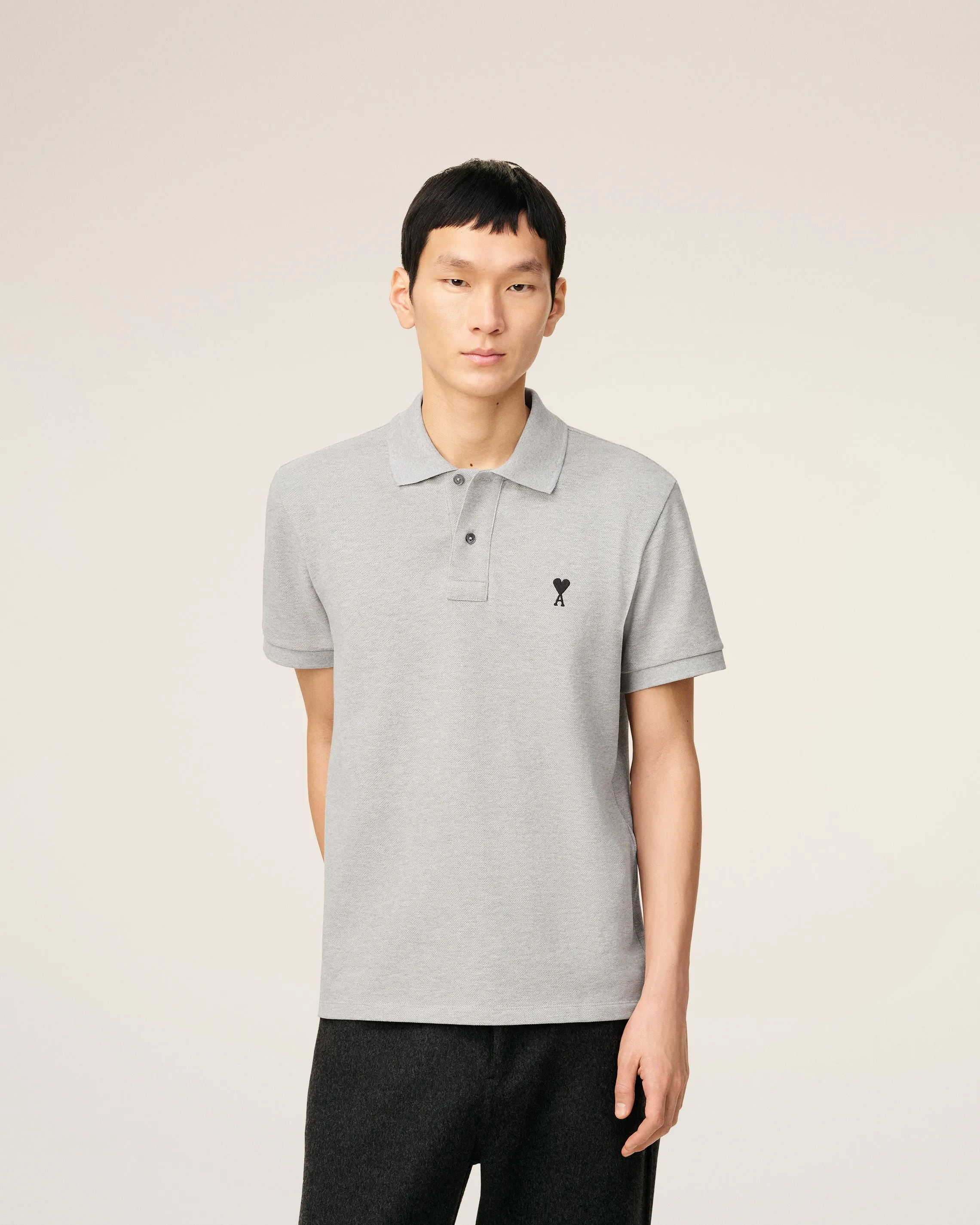 Polo gris en coton Ami de Coeur sold by Ami product image thumbnail 3