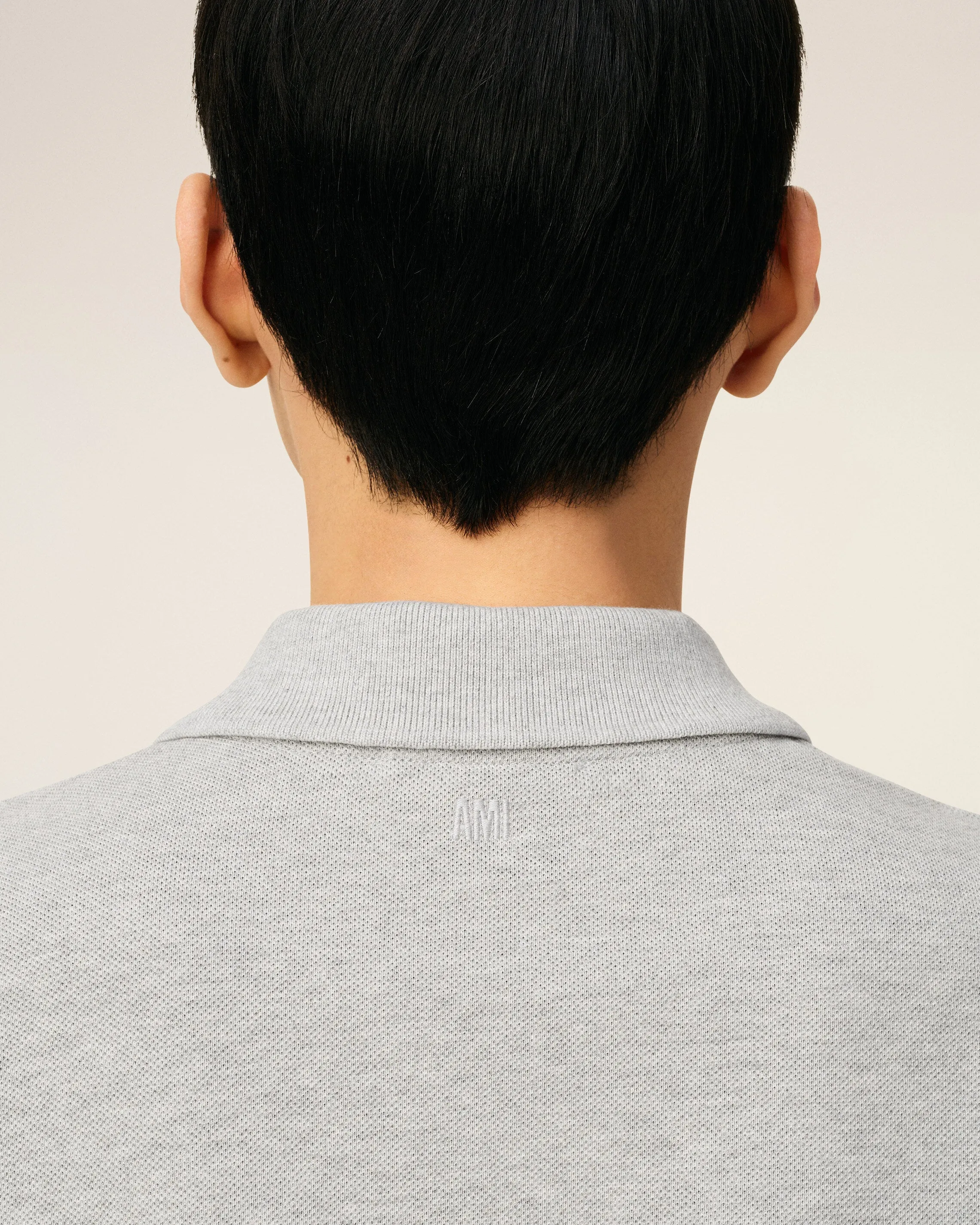 Polo gris en coton Ami de Coeur sold by Ami product image thumbnail 4