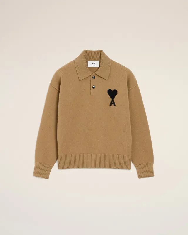 Polo Marron Ami De Coeur En Laine sold by Ami