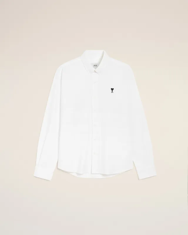 Chemise Blanche Col Boutonné Ami De Coeur En Coton sold by Ami