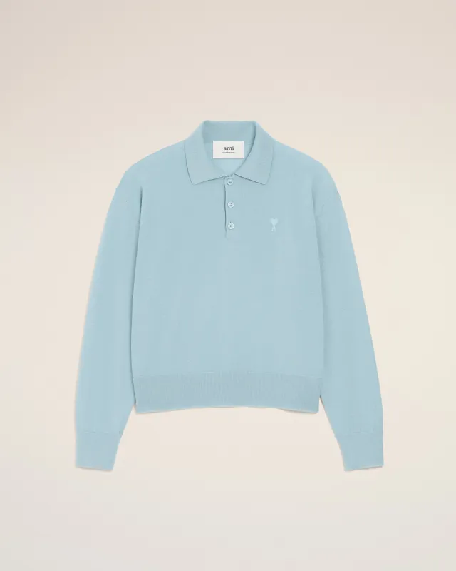 Polo Bleu Ami De Coeur En Laine sold by Ami