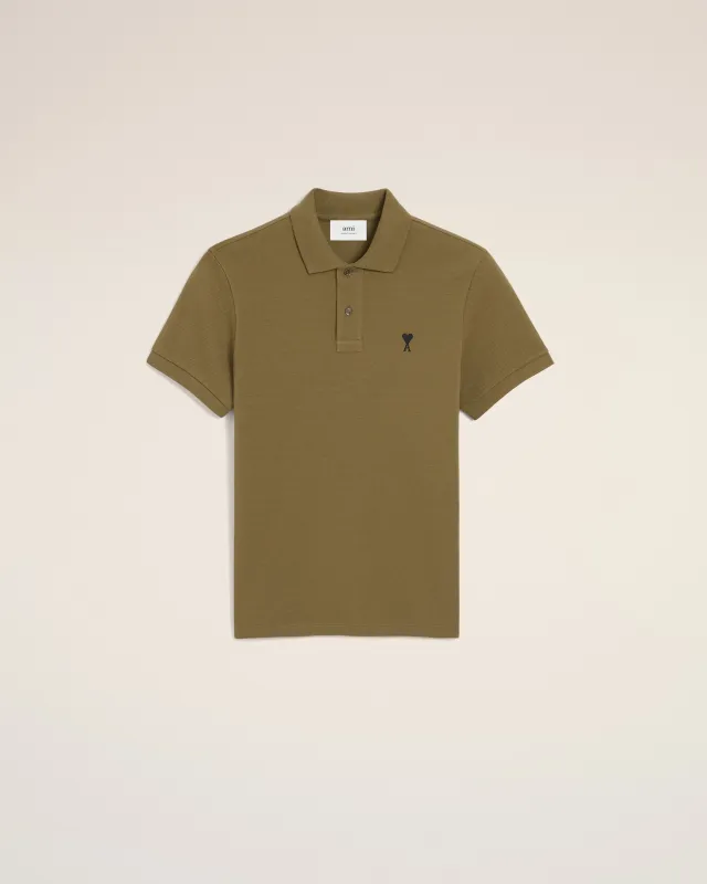 Polo Vert Ami De Coeur Contrasté En Coton sold by Ami