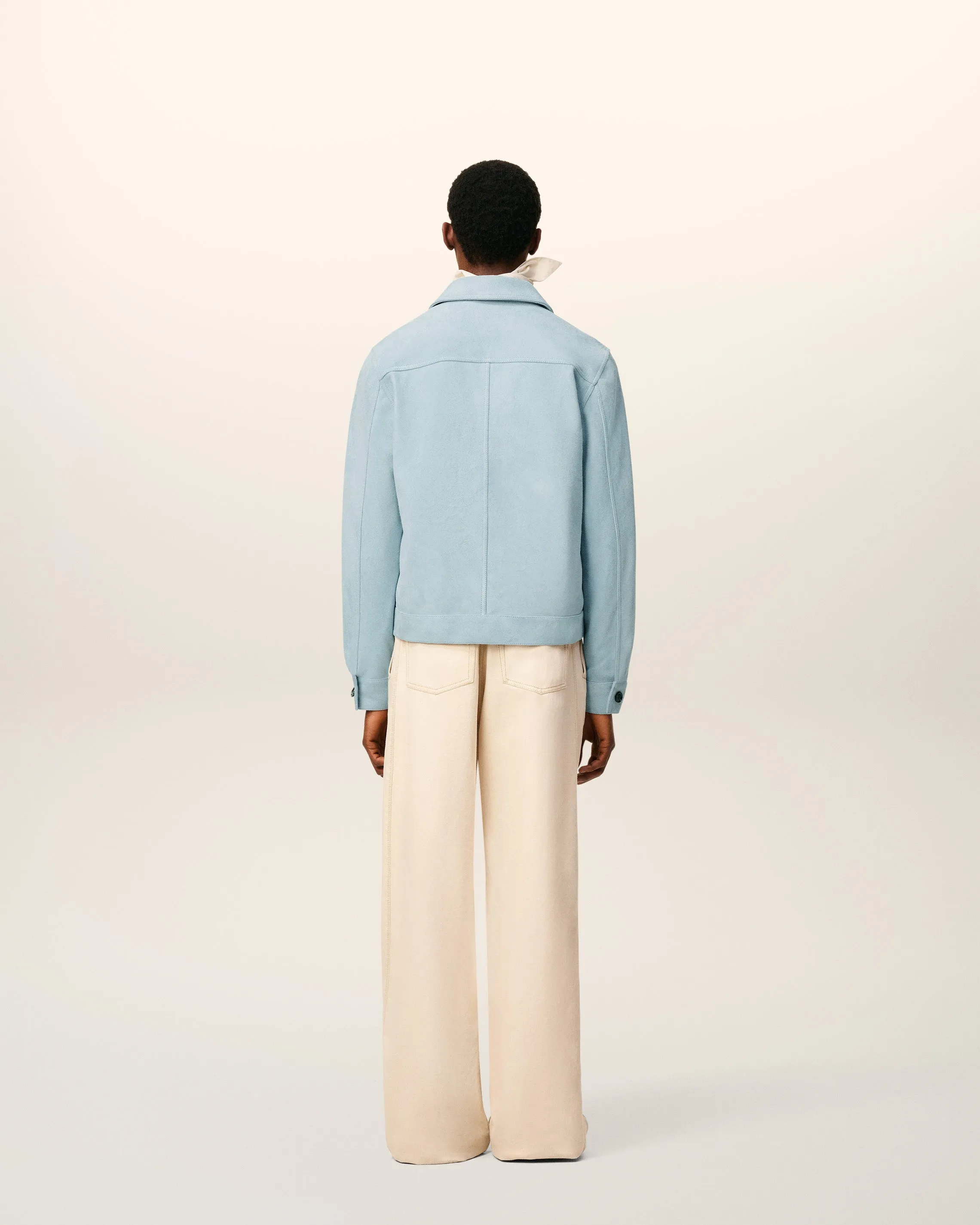 Veste Bleue Boutonnée Ami De Coeur En Cuir sold by Ami product image thumbnail 5