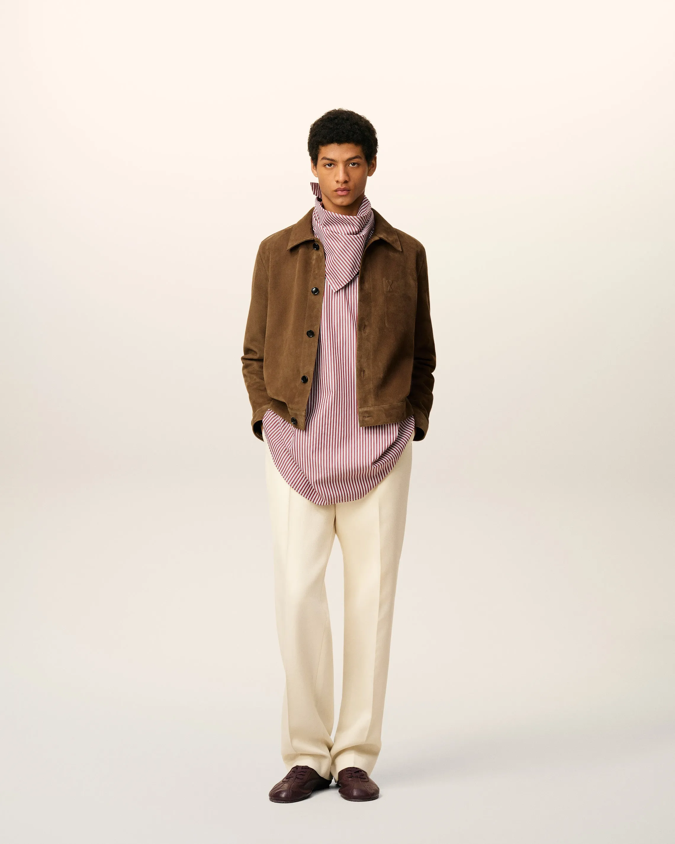 Veste Marron Boutonnée Ami De Coeur En Cuir sold by Ami product image thumbnail 2