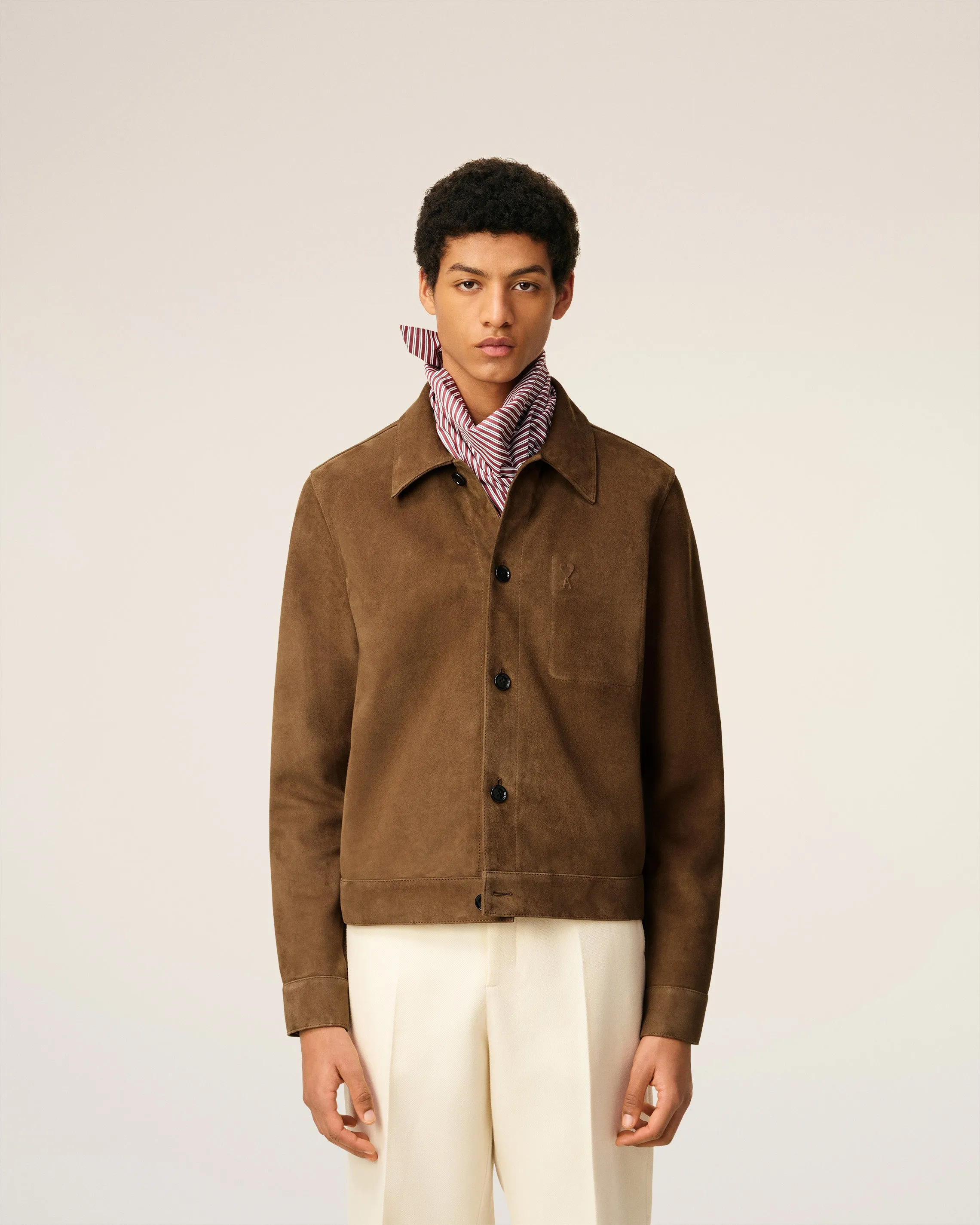 Veste Marron Boutonnée Ami De Coeur En Cuir sold by Ami product image thumbnail 3