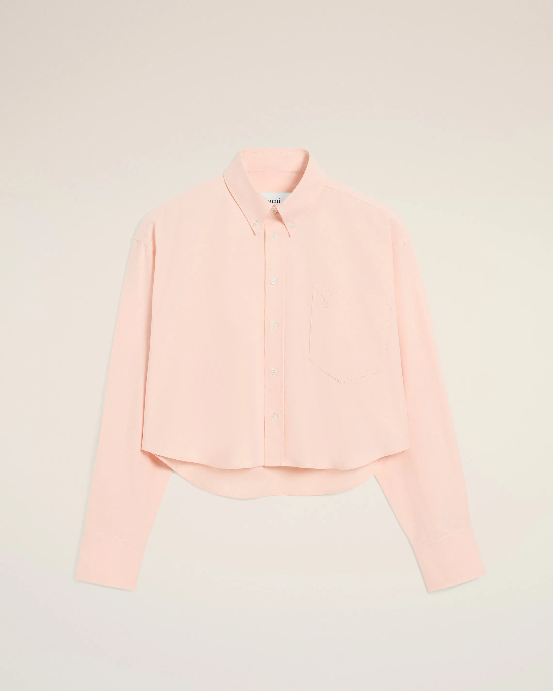 Chemise Rose Croppée Oversize Ami De Coeur En Coton sold by Ami