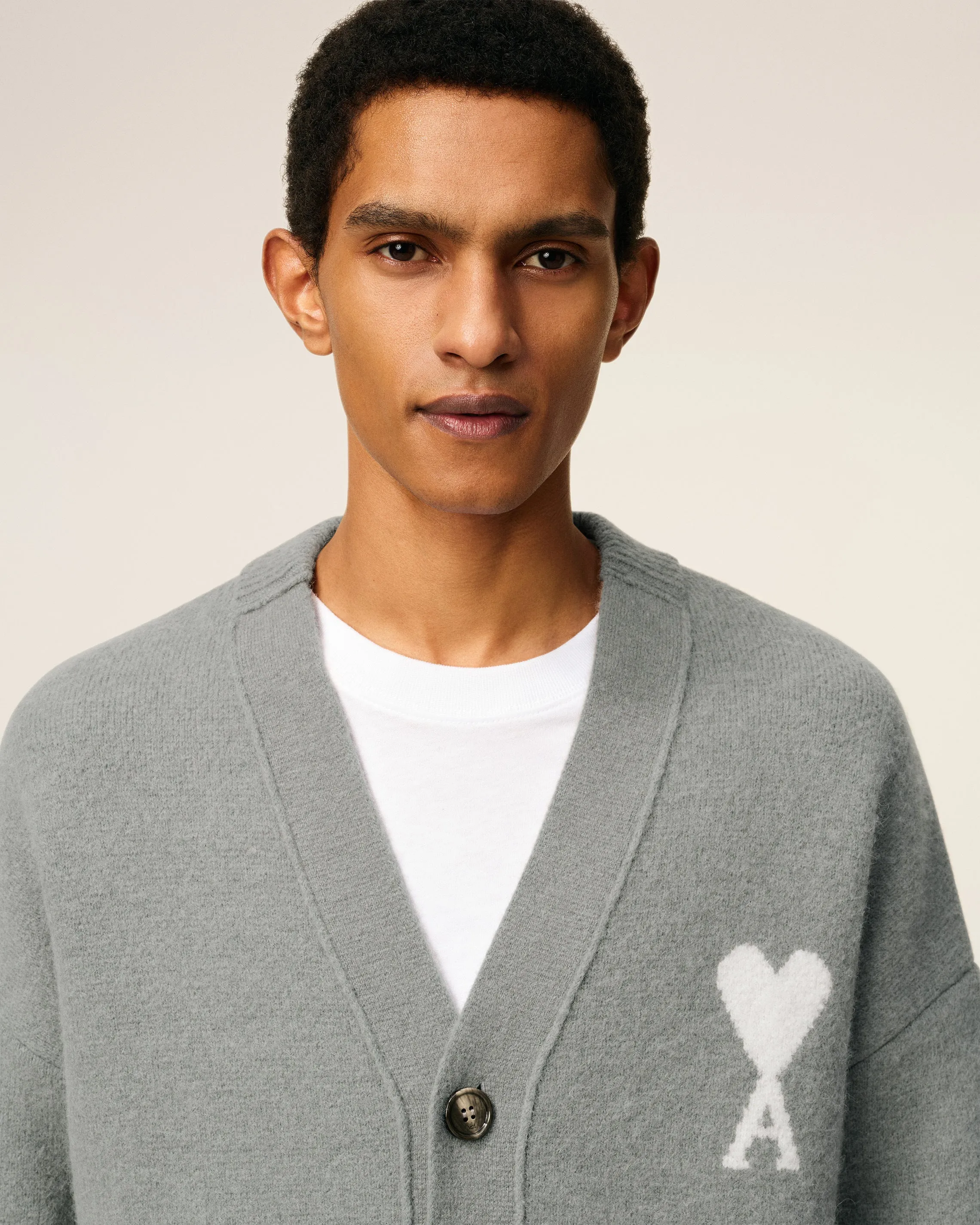 Cardigan Gris Ami De Coeur En Maille Alpaga sold by Ami product image thumbnail 4