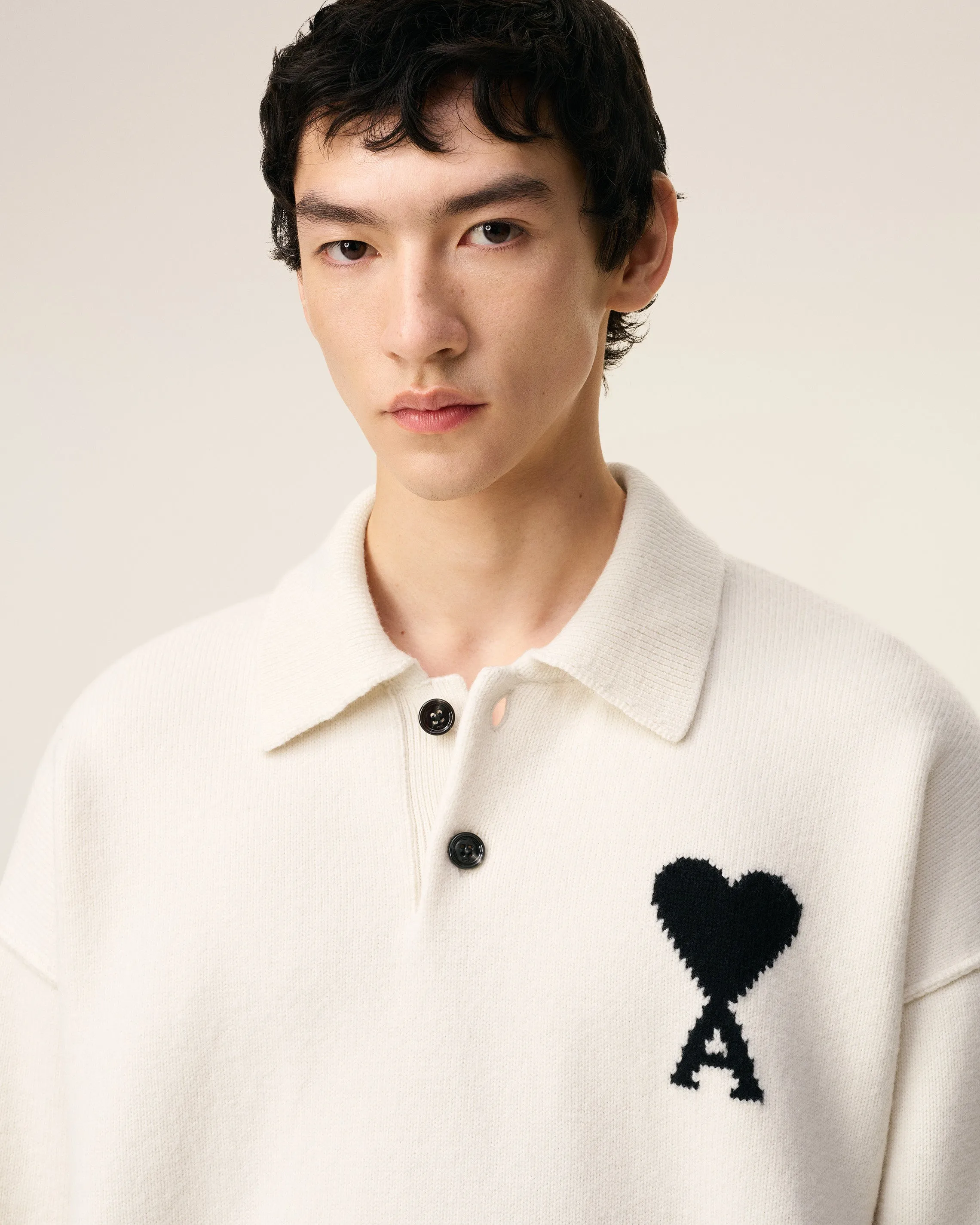 Polo Blanc Ami De Coeur En Laine sold by Ami product image thumbnail 4