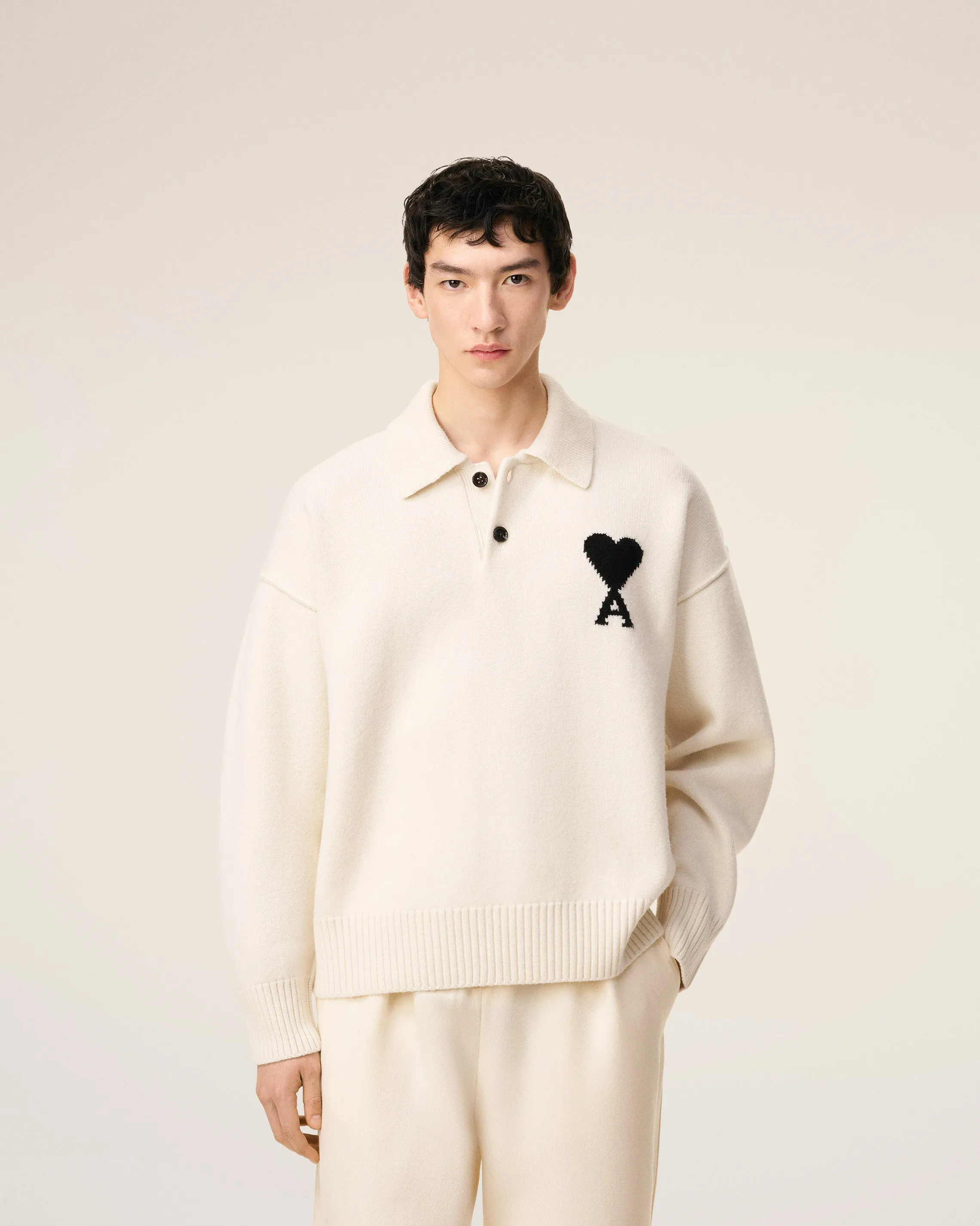 Polo Blanc Ami De Coeur En Laine sold by Ami product image thumbnail 3