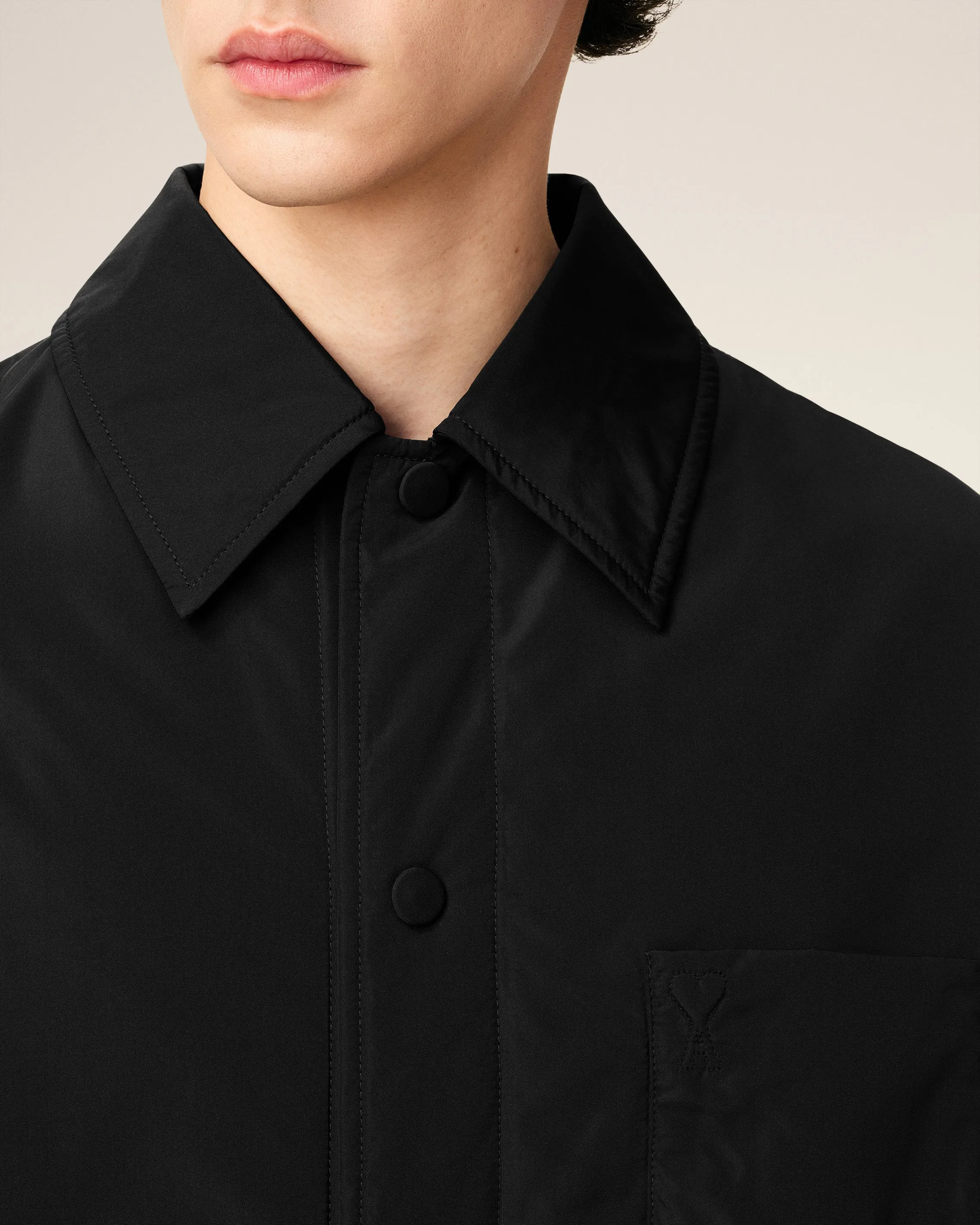 Surchemise Noire Rembourrée Ami De Coeur En Taffetas sold by Ami product image thumbnail 4