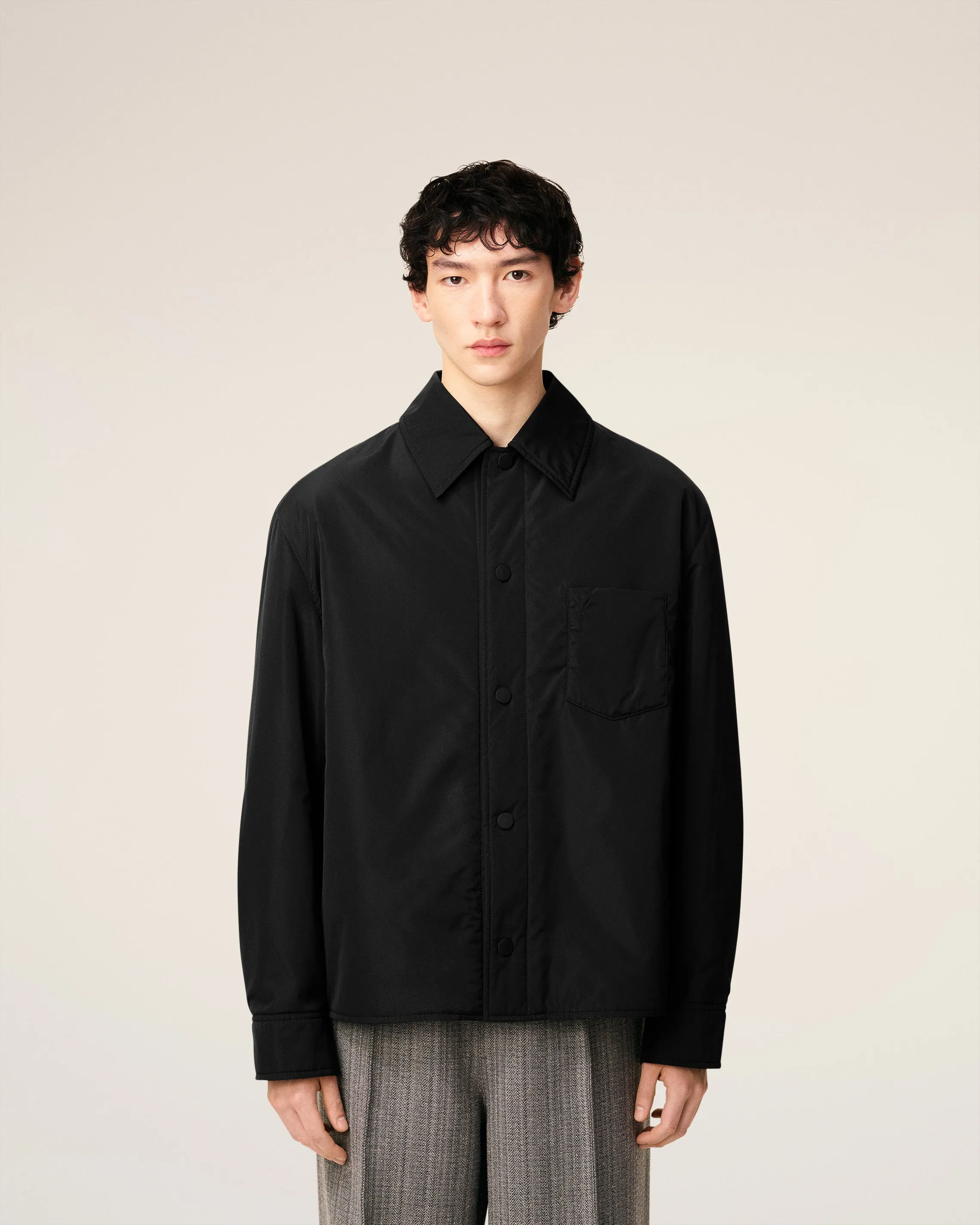 Surchemise Noire Rembourrée Ami De Coeur En Taffetas sold by Ami product image thumbnail 3