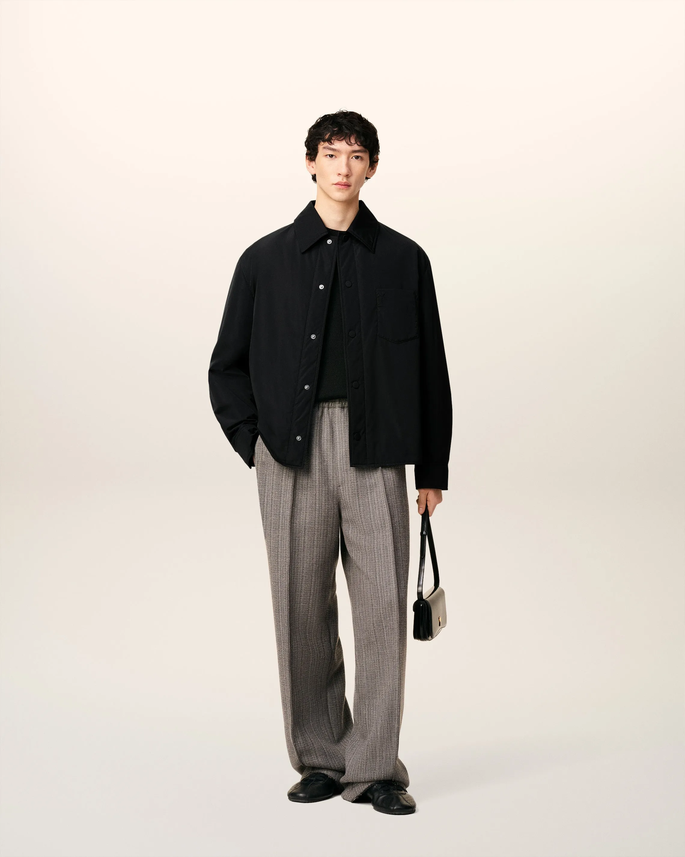 Surchemise Noire Rembourrée Ami De Coeur En Taffetas sold by Ami product image thumbnail 2