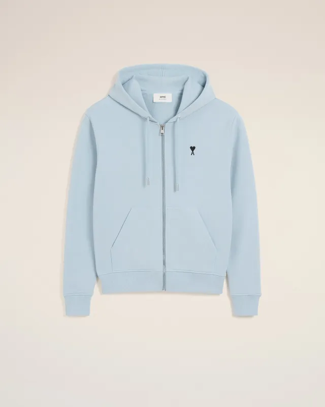 Hoodie Bleu Zippé Ami De Coeur En Coton sold by Ami