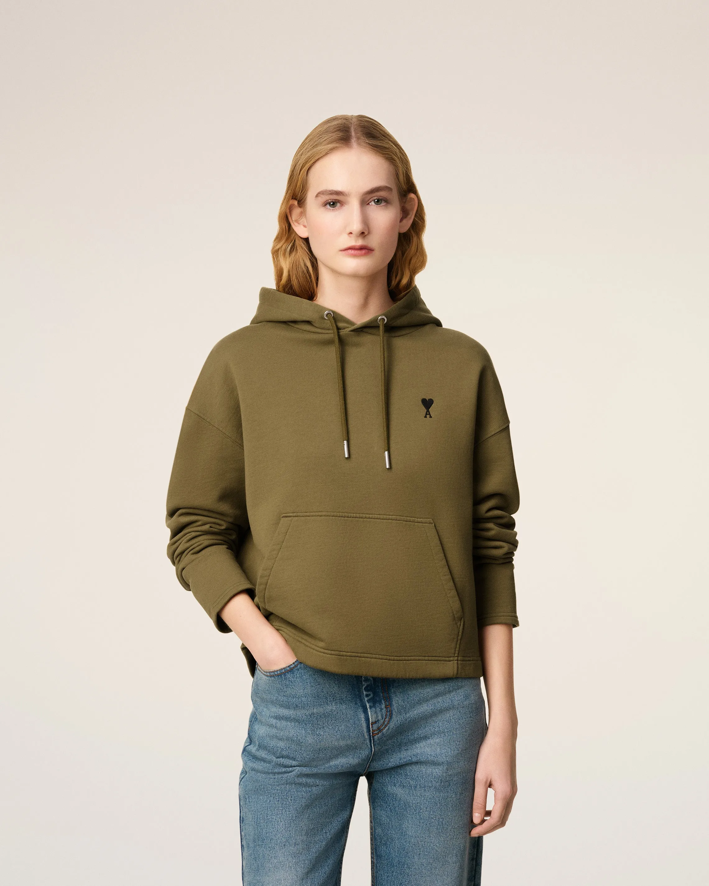 Hoodie Vert Ami De Coeur Contrasté En Coton sold by Ami product image thumbnail 3