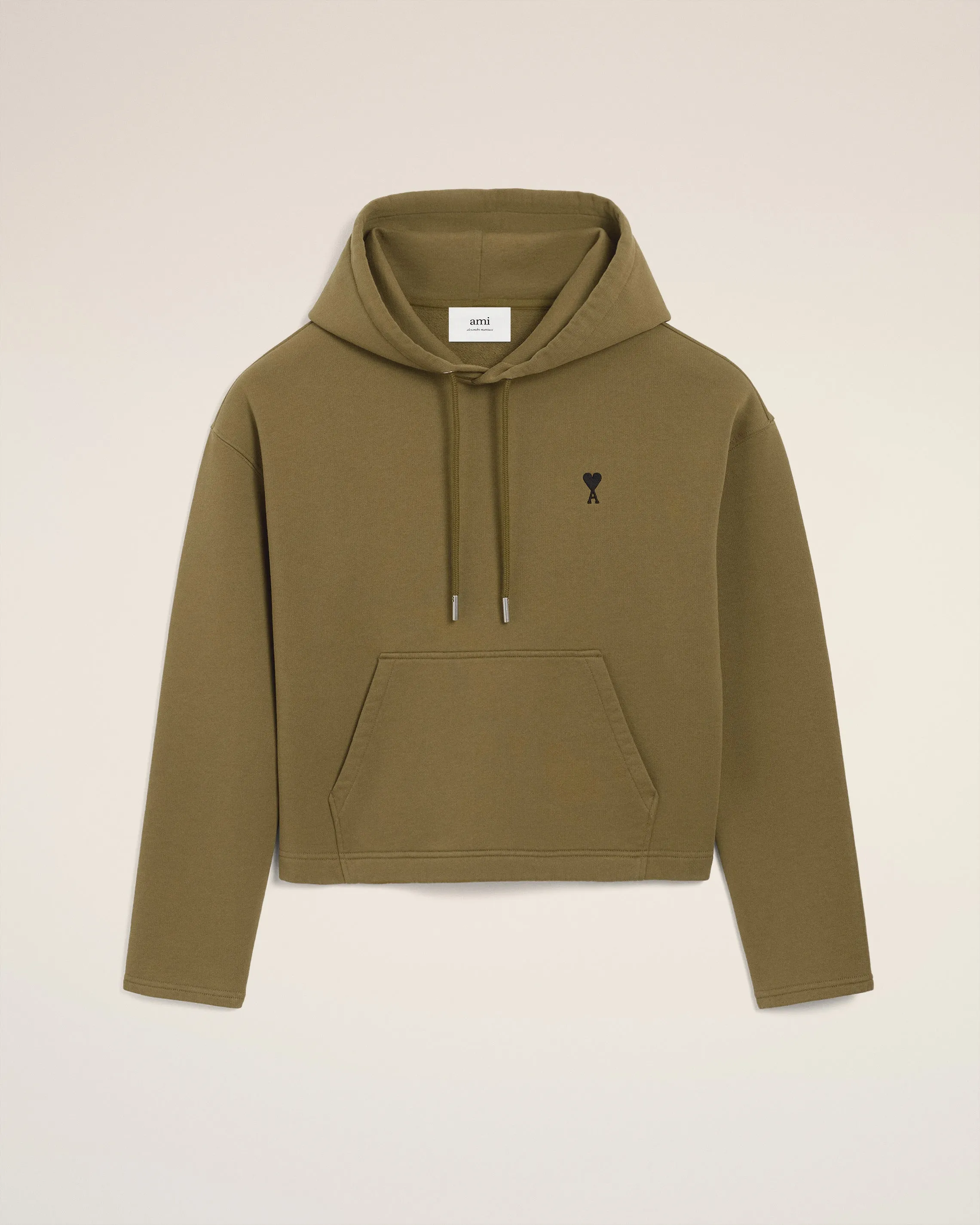 Hoodie Vert Ami De Coeur Contrasté En Coton sold by Ami