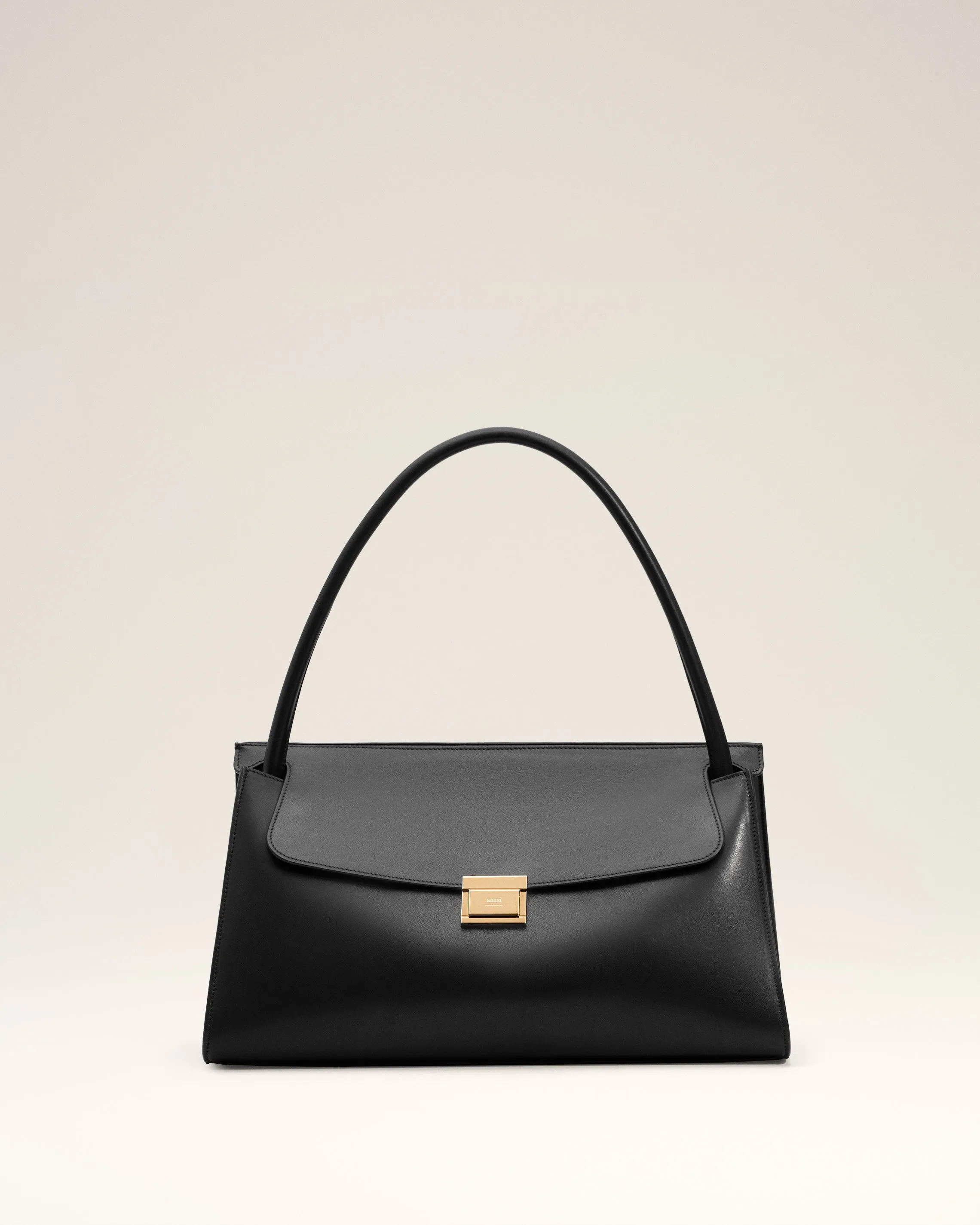 Sac Mimi Noir en Cuir Lisse sold by Ami