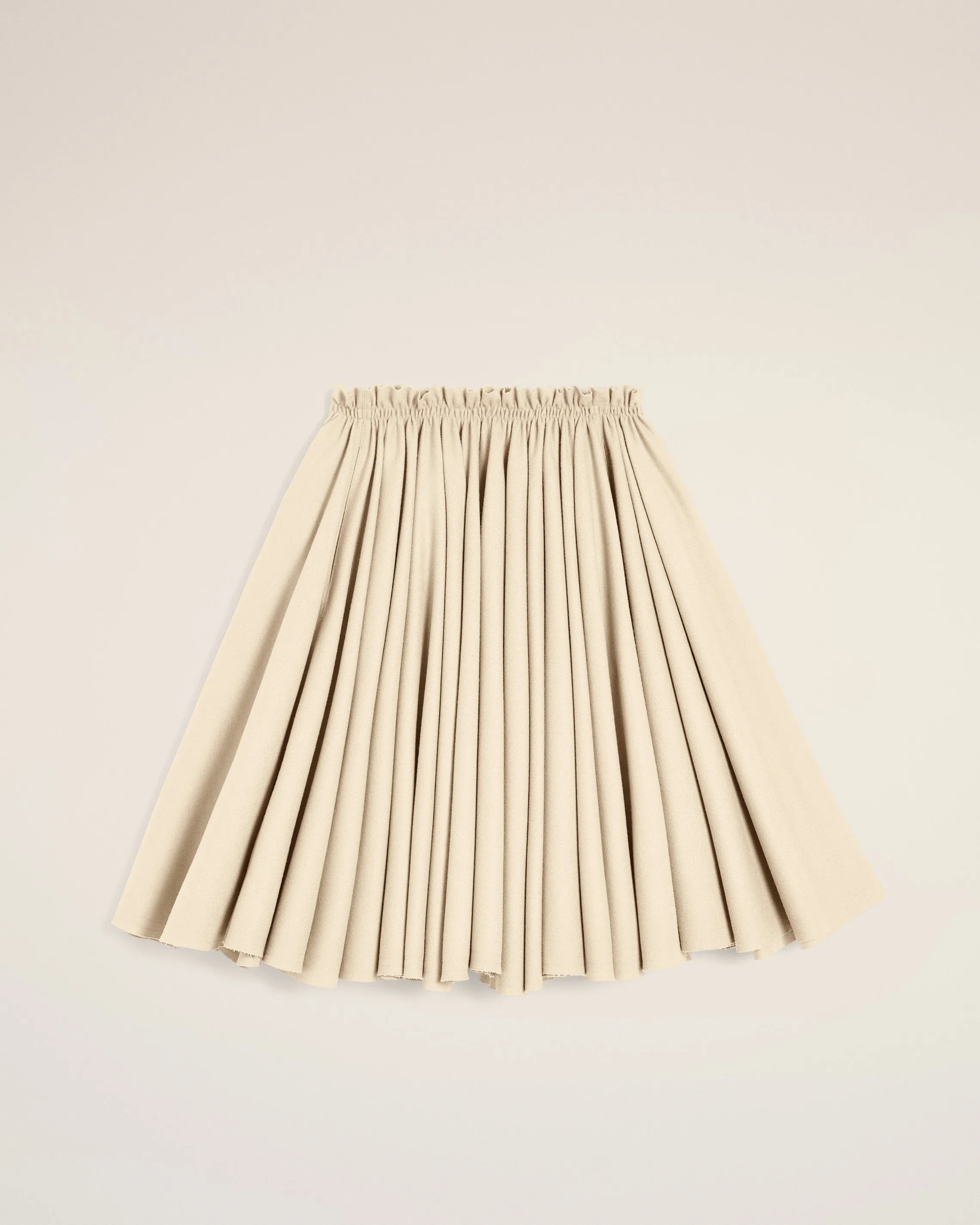 Jupe Corolle Blanche Midi En Laine sold by Ami