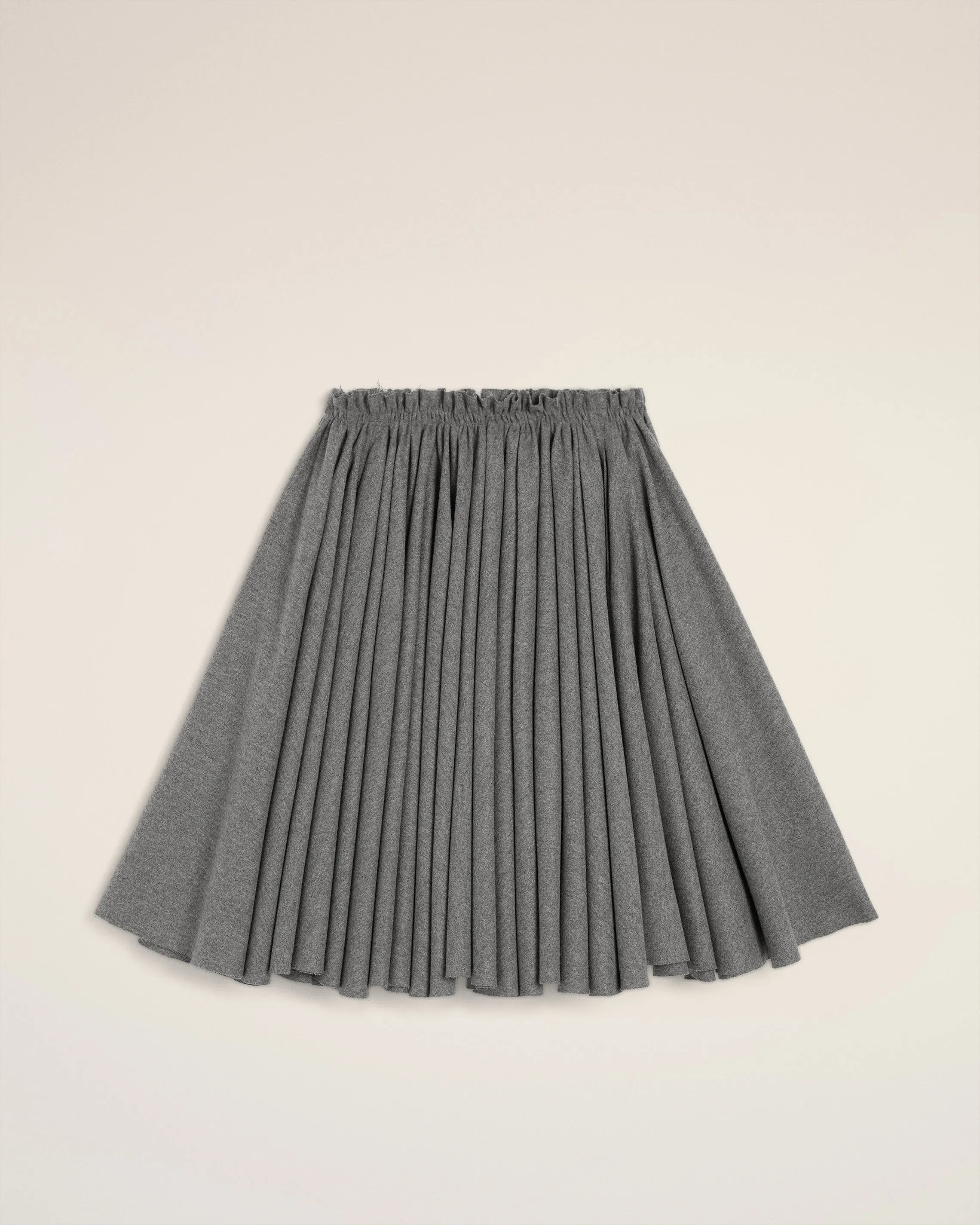 Jupe Corolle Grise Midi en Laine sold by Ami