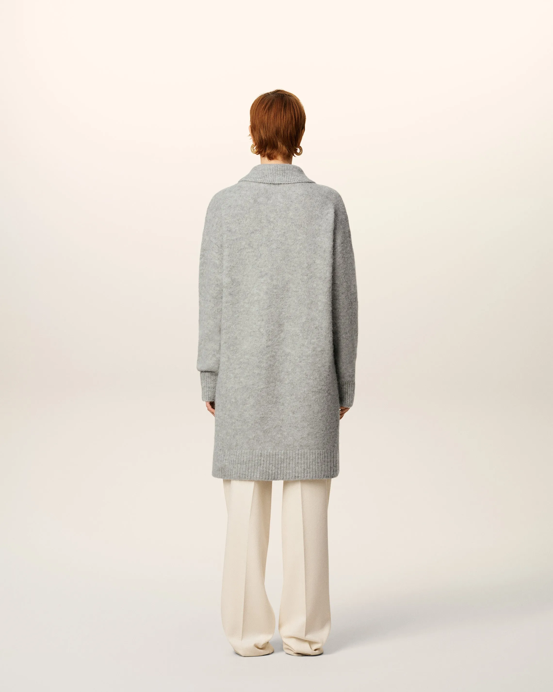Robe Polo Grise En Alpaga sold by Ami product image thumbnail 5