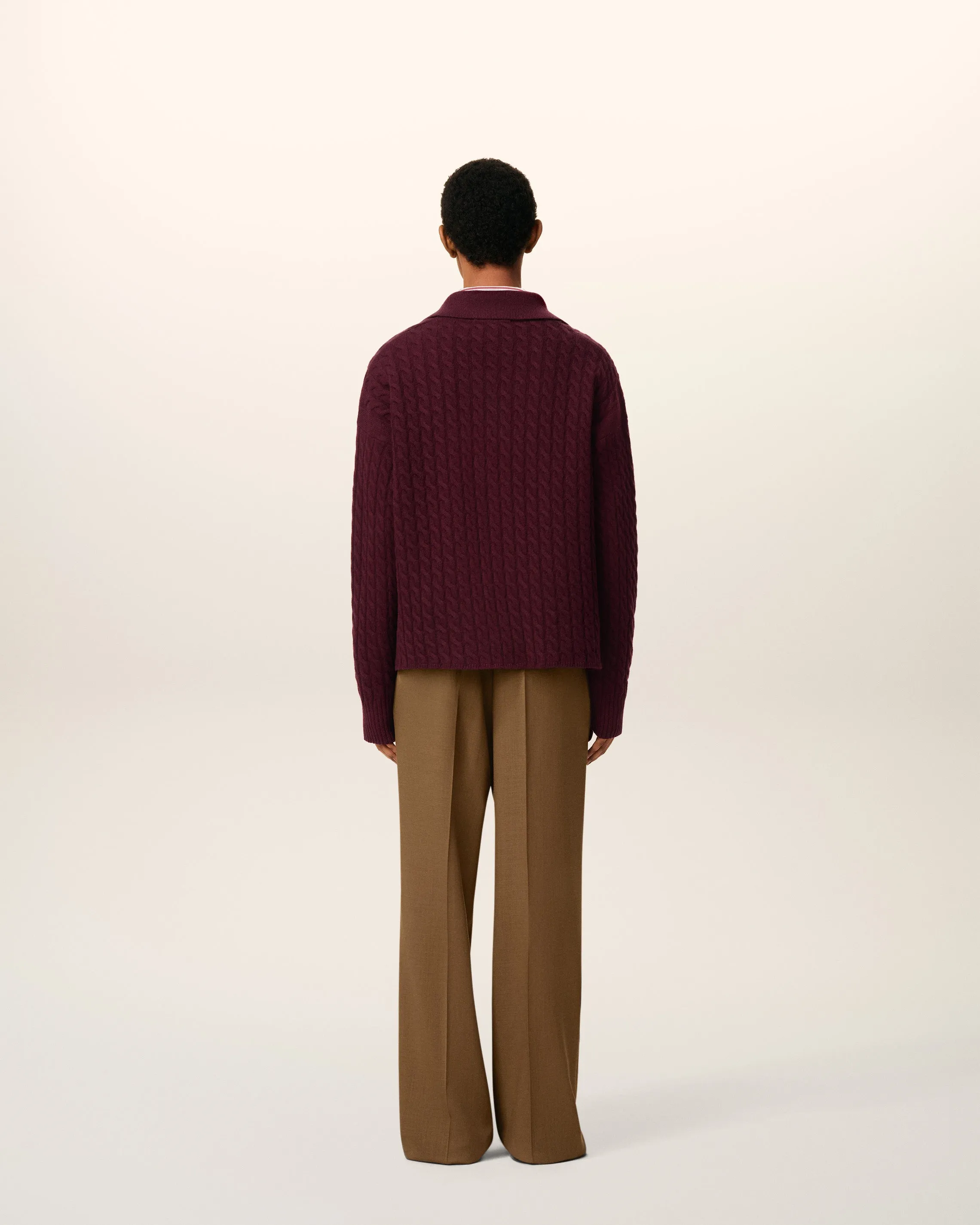 Polo Bordeaux En Laine Torsadée sold by Ami product image thumbnail 5