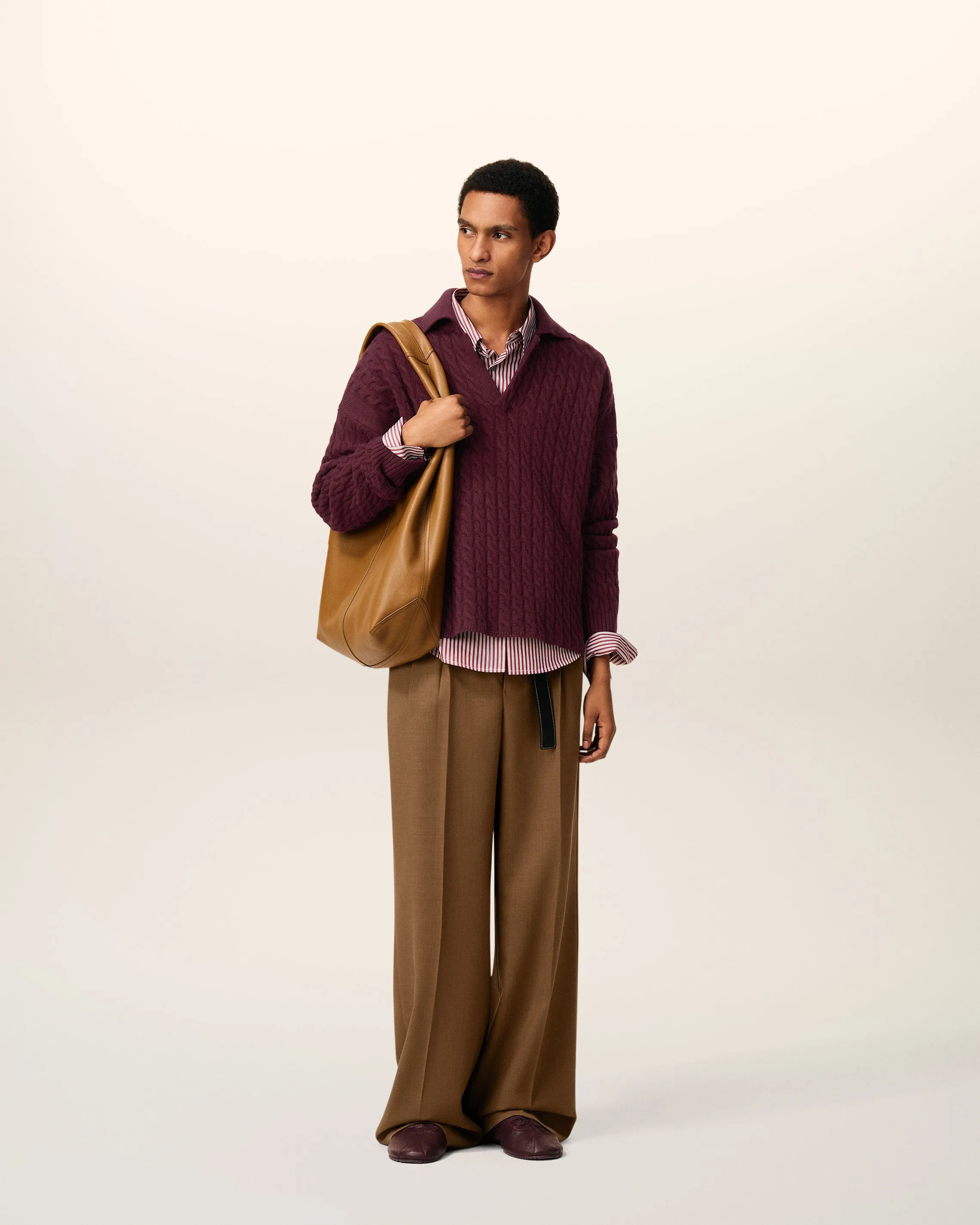 Polo Bordeaux En Laine Torsadée sold by Ami product image thumbnail 2