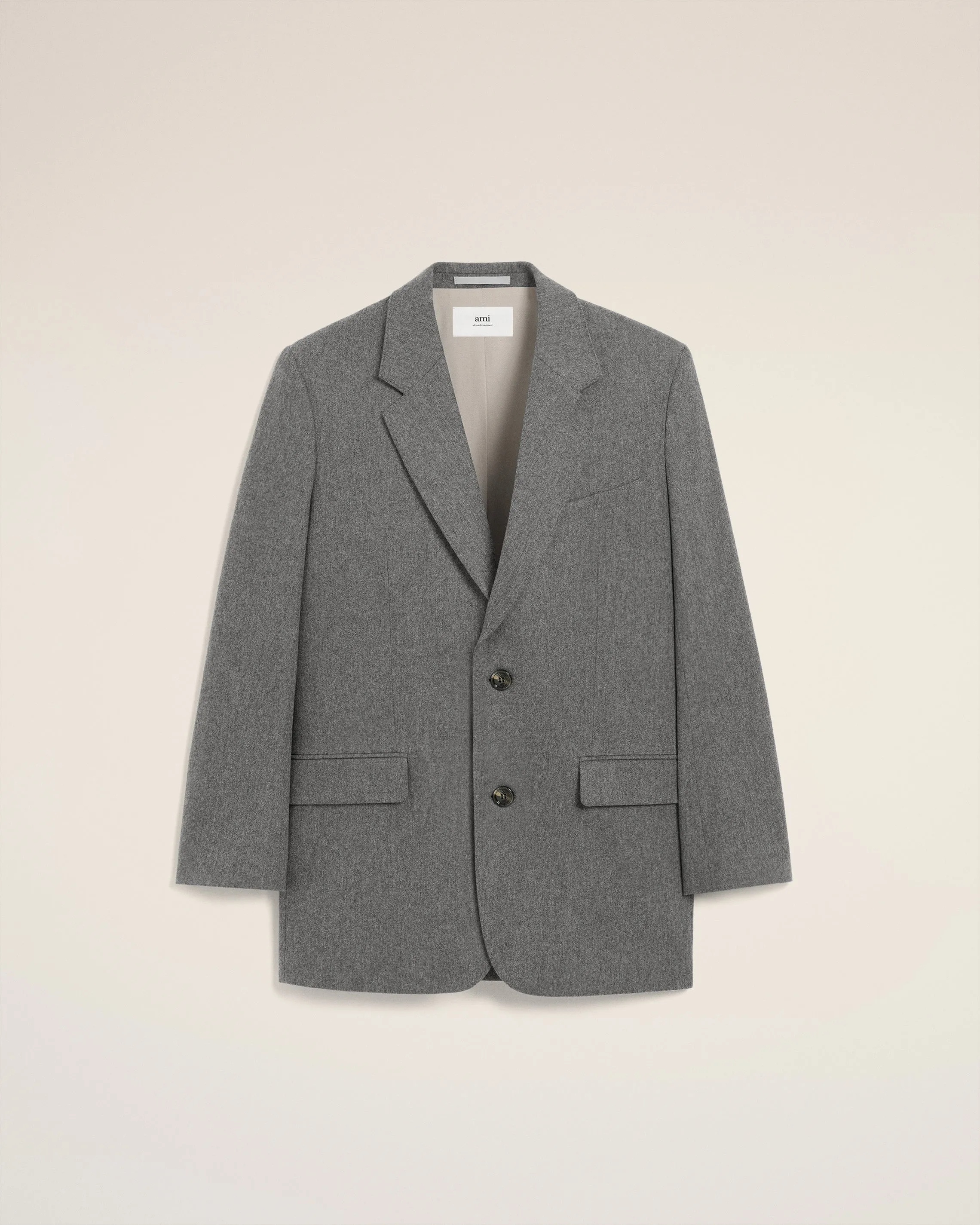 Veste Grise Ample En Laine sold by Ami