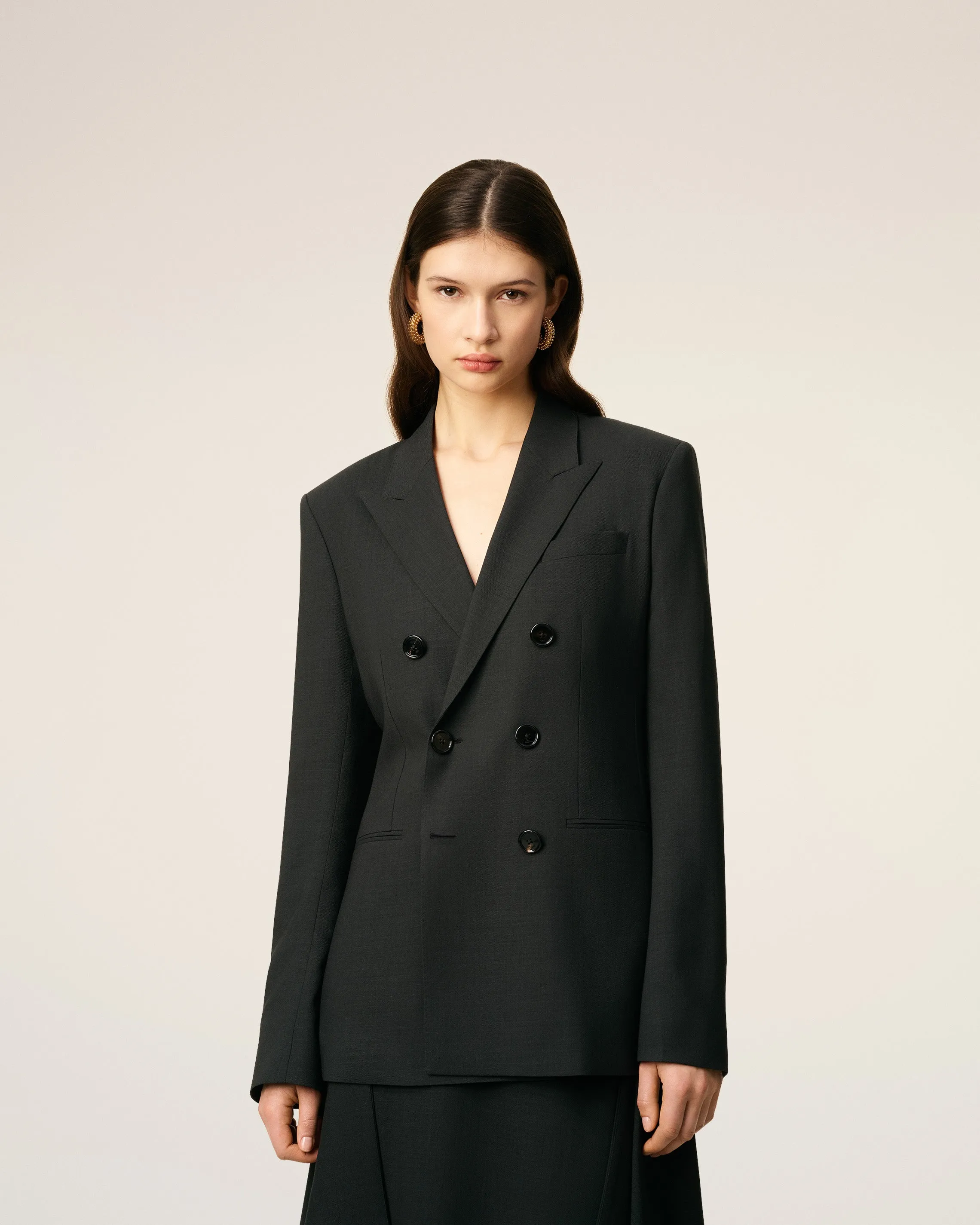 Veste Noire Croisée En Laine sold by Ami product image thumbnail 3