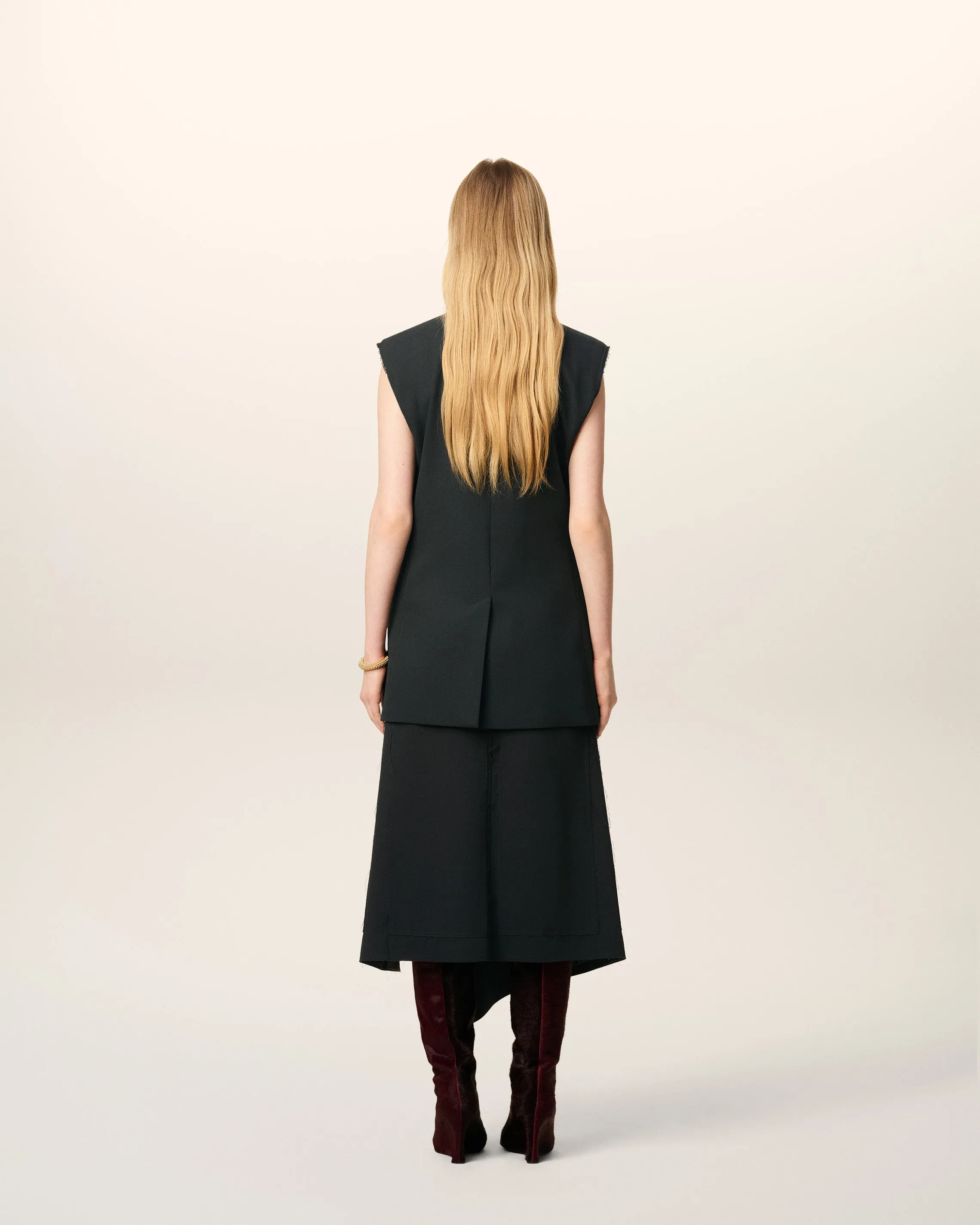 Veste Smoking Noire Sans Manches En Laine sold by Ami product image thumbnail 5