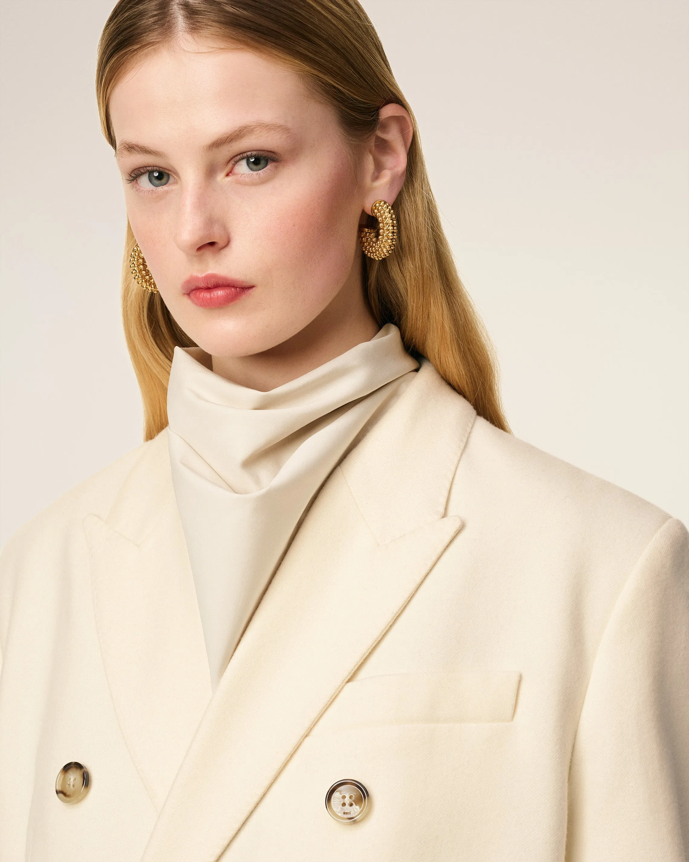 Veste Blanche Ample Croisée En Laine sold by Ami product image thumbnail 4