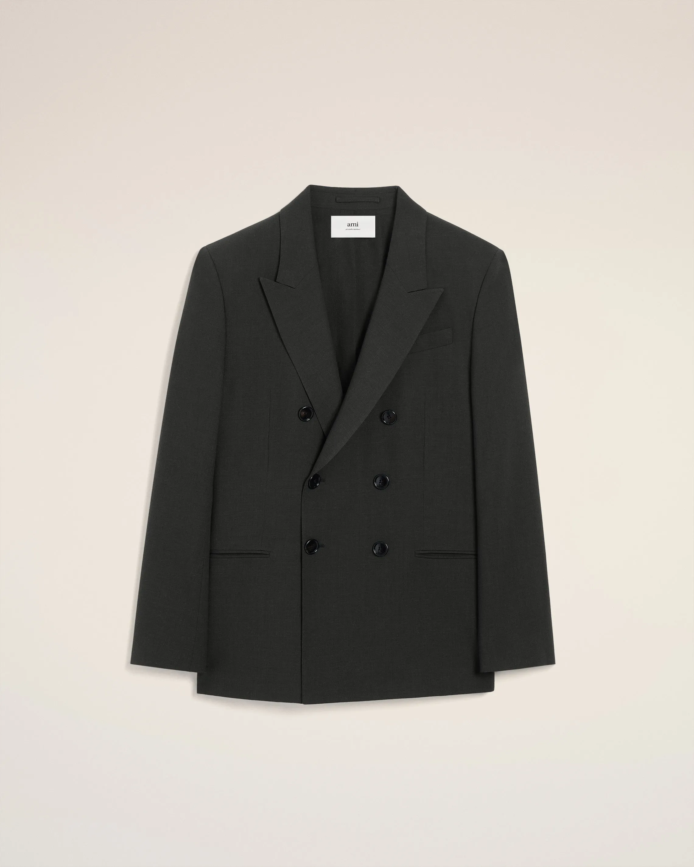 Veste Noire Croisée En Laine sold by Ami