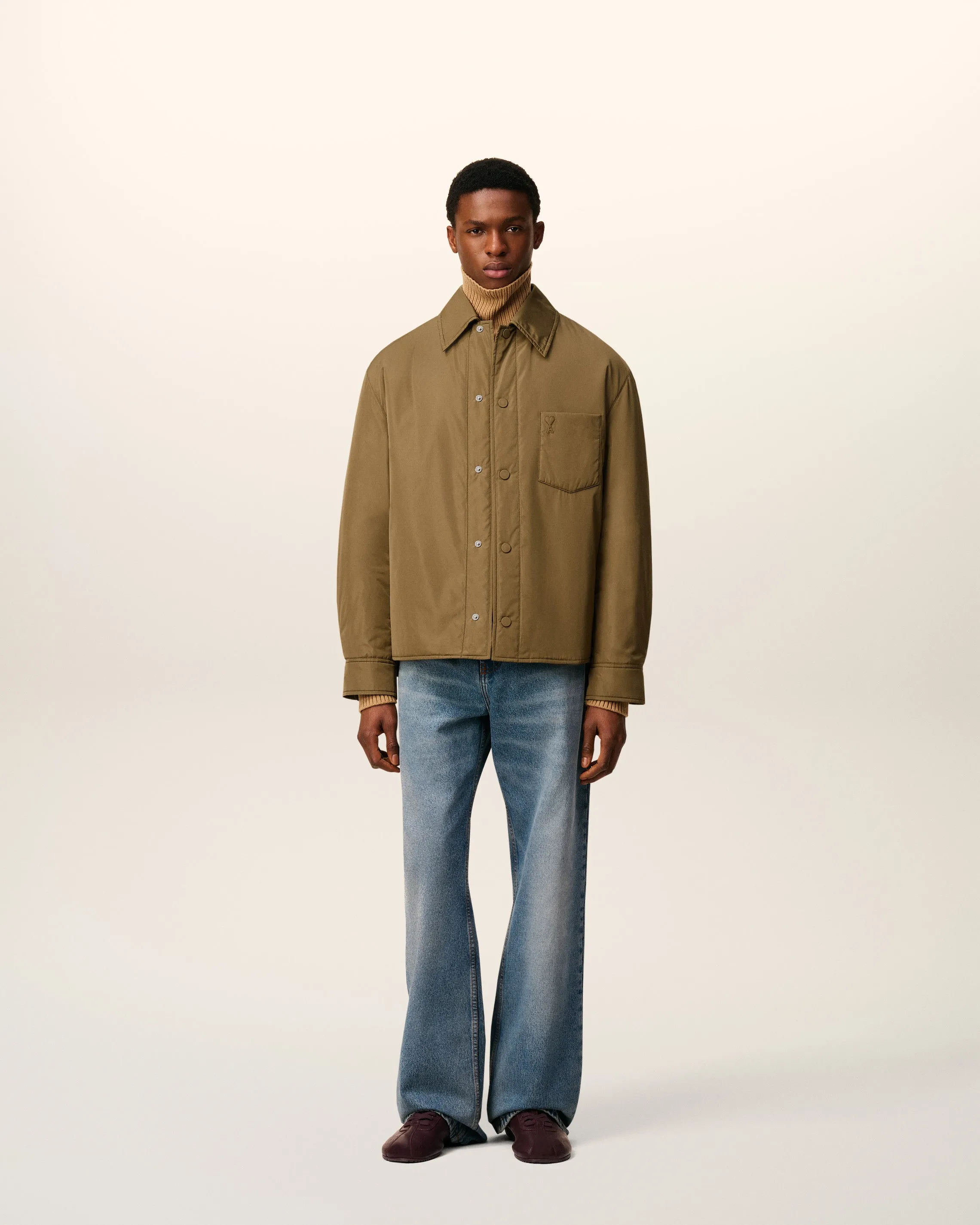 Surchemise Verte Rembourrée Ami De Coeur En Taffetas sold by Ami product image thumbnail 2