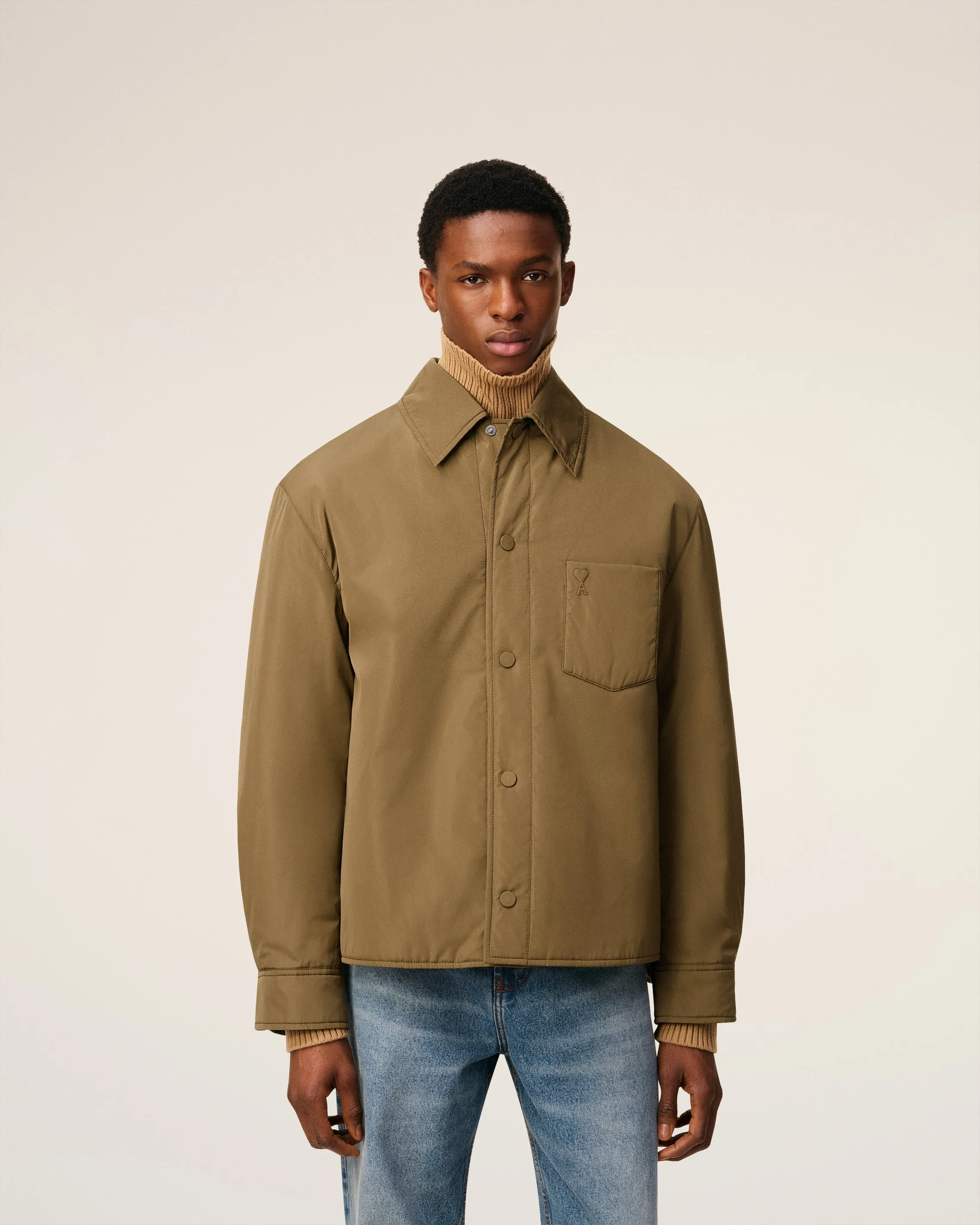 Surchemise Verte Rembourrée Ami De Coeur En Taffetas sold by Ami product image thumbnail 3