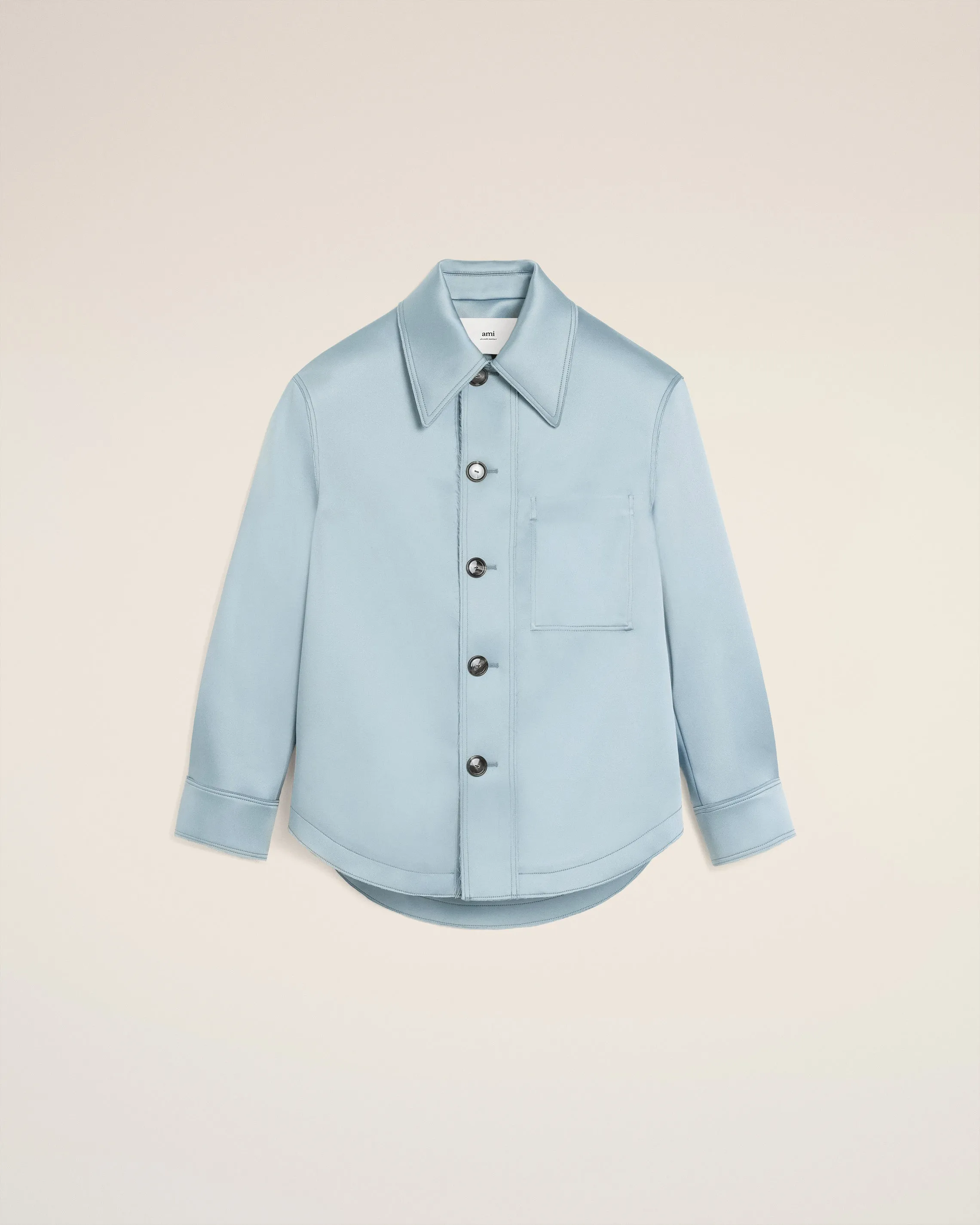 Veste Bleue Boutonnée Ami De Coeur En Satin sold by Ami product image thumbnail 3