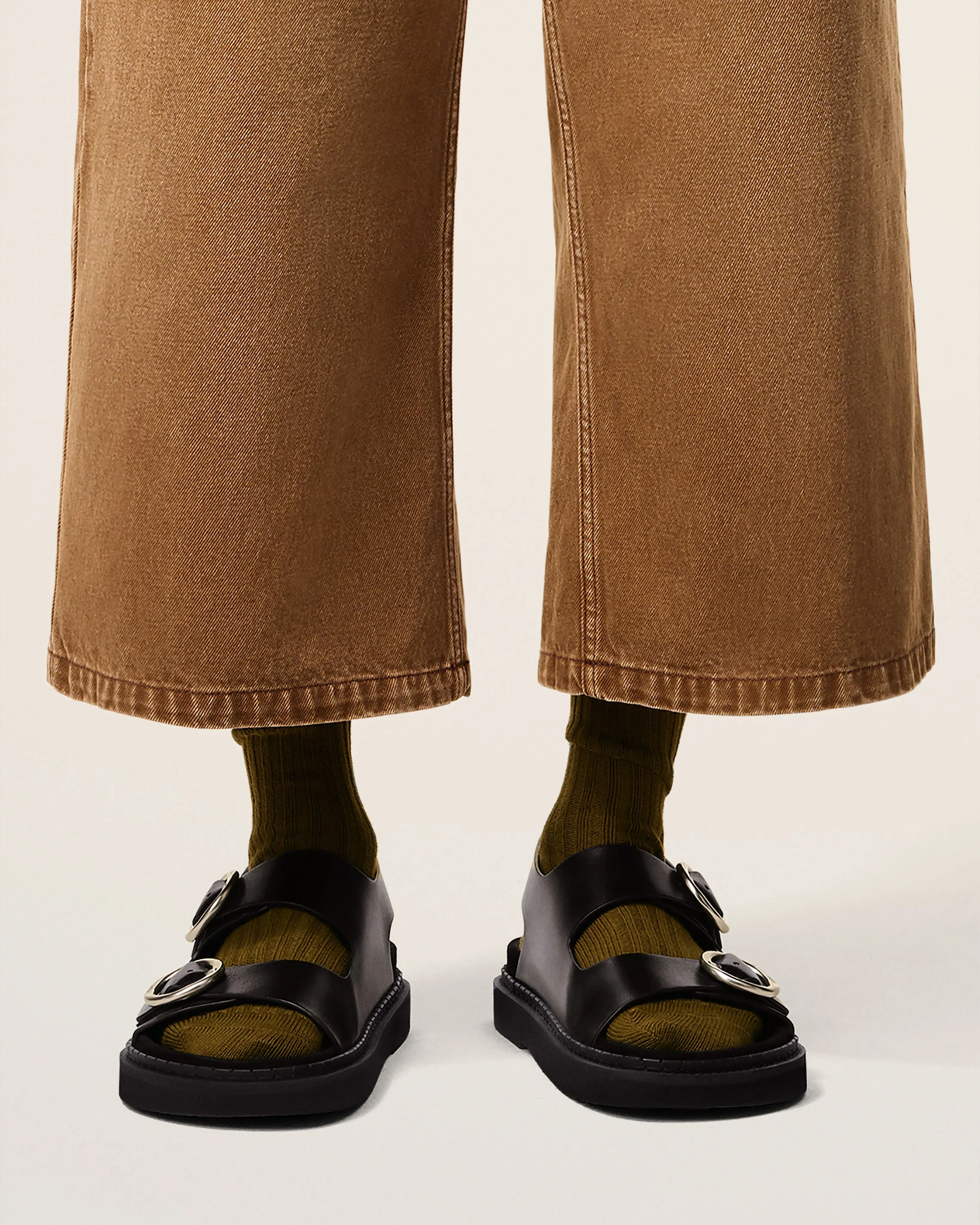 Sandales Midi Noires Fussbett En Cuir sold by Ami product image thumbnail 2