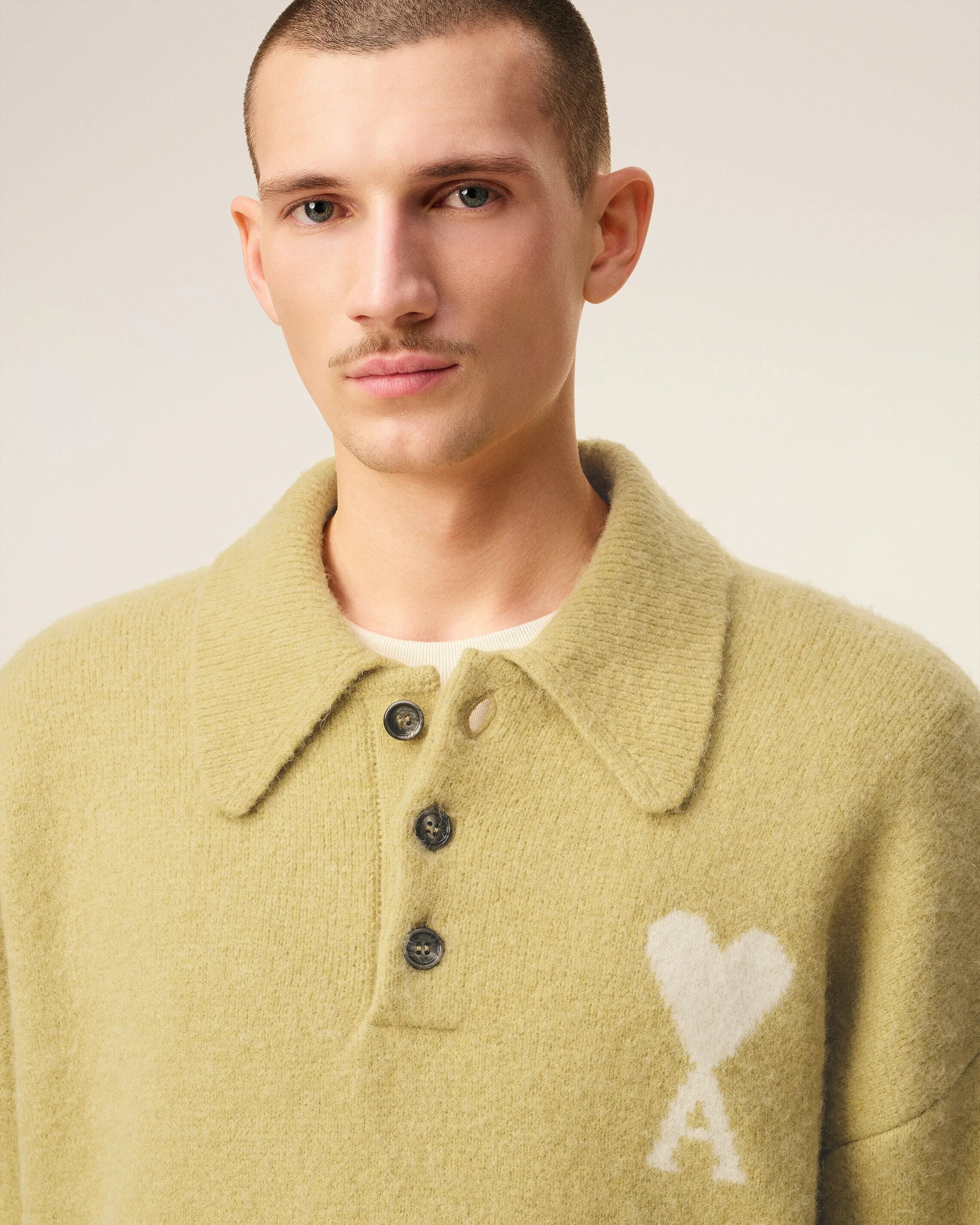 Polo Jaune Manches Longues Ami De Coeur En Alplaga sold by Ami product image thumbnail 4