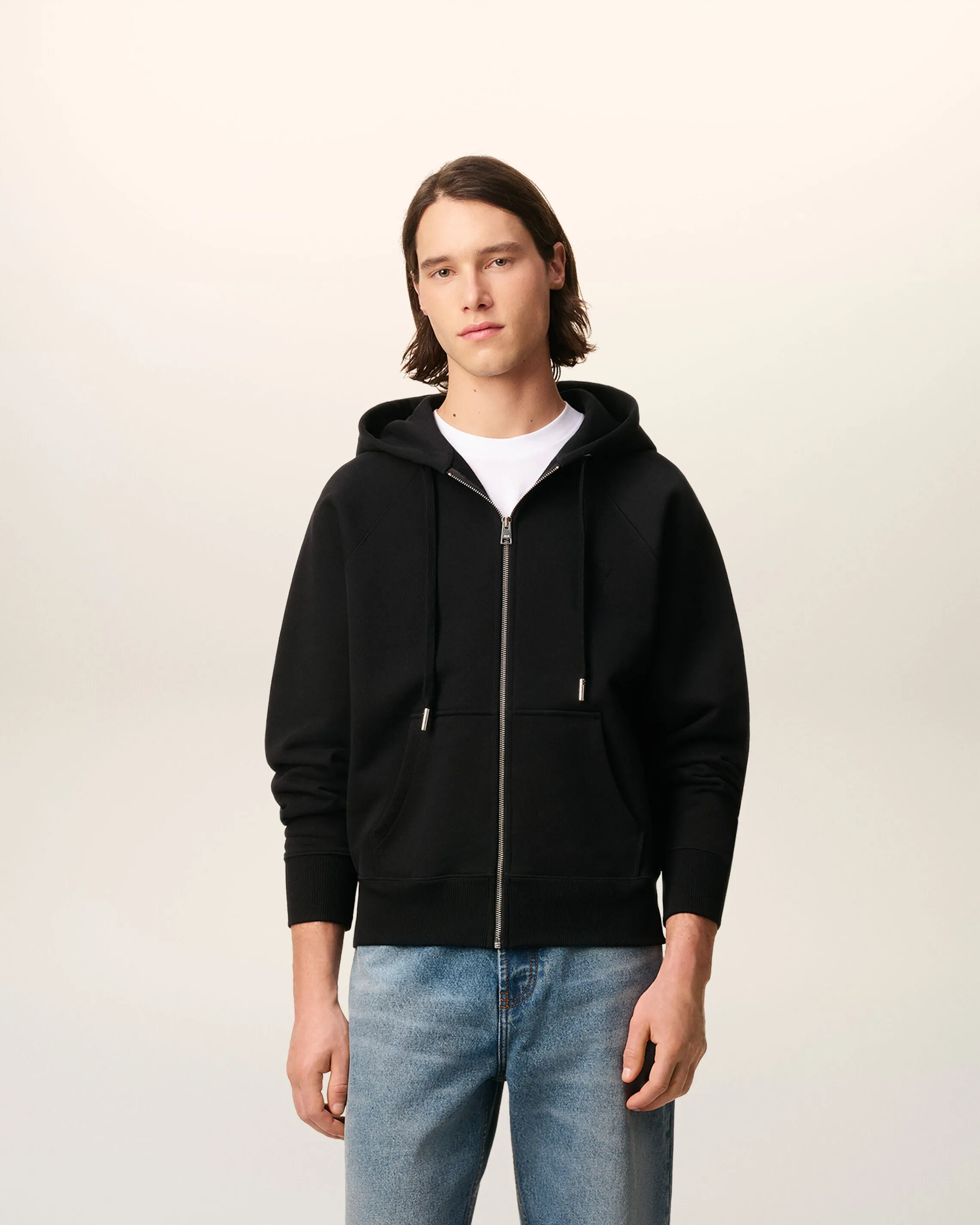 Hoodie noir Zippé en coton Ami De Coeur Embossé sold by Ami product image thumbnail 2