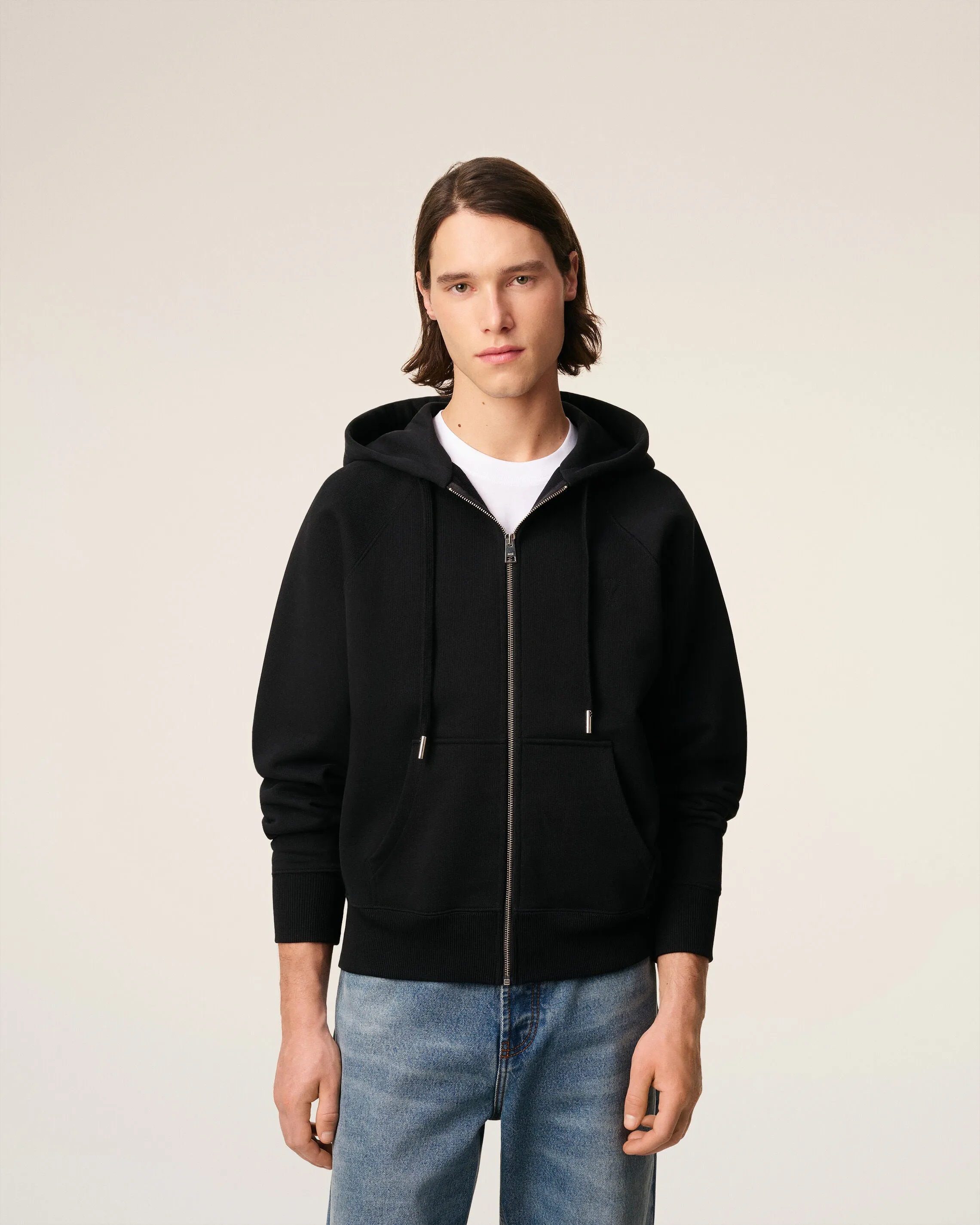 Hoodie noir Zippé en coton Ami De Coeur Embossé sold by Ami product image thumbnail 3