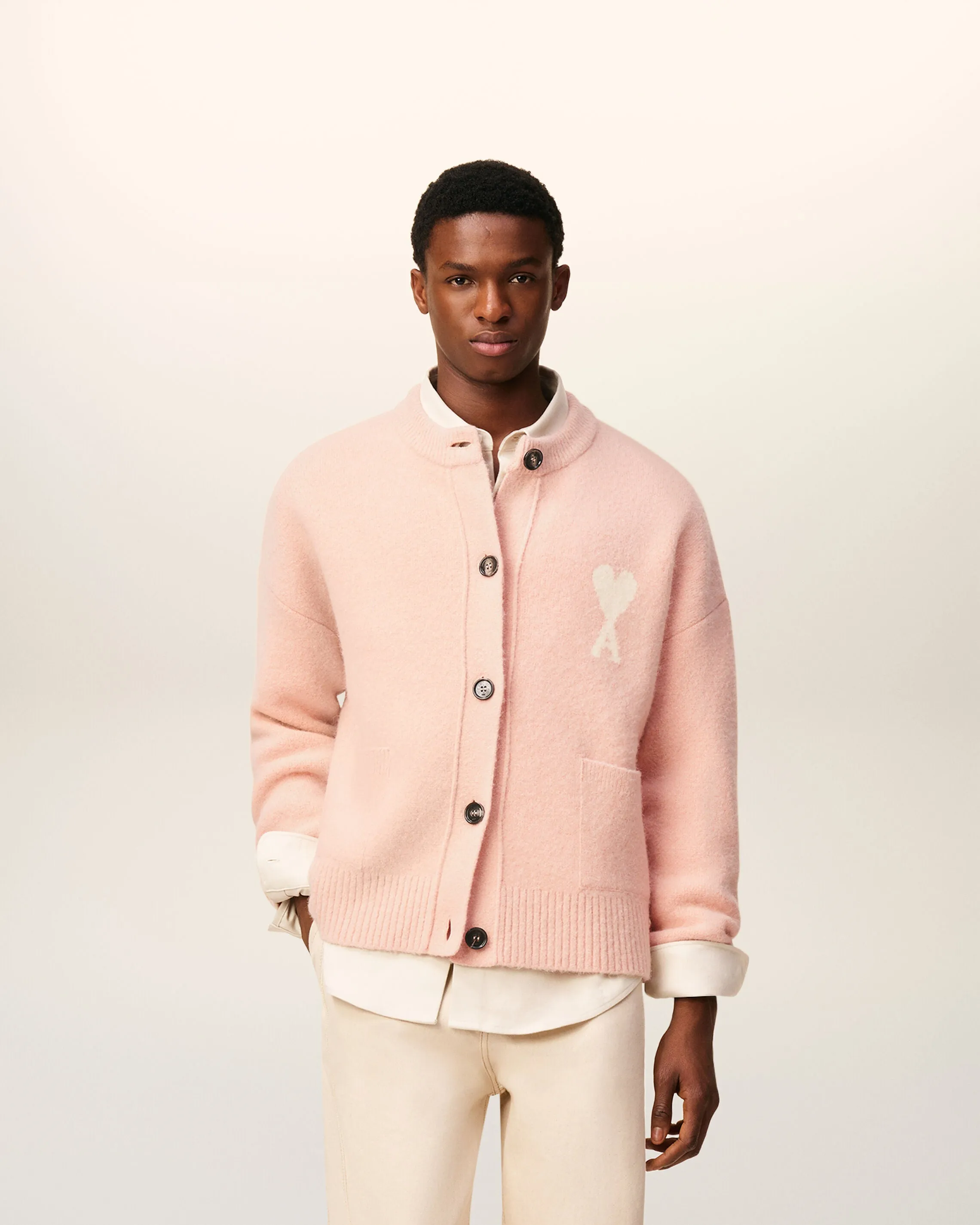 Cardigan Rose Ami De Coeur En Alpaga sold by Ami product image thumbnail 2