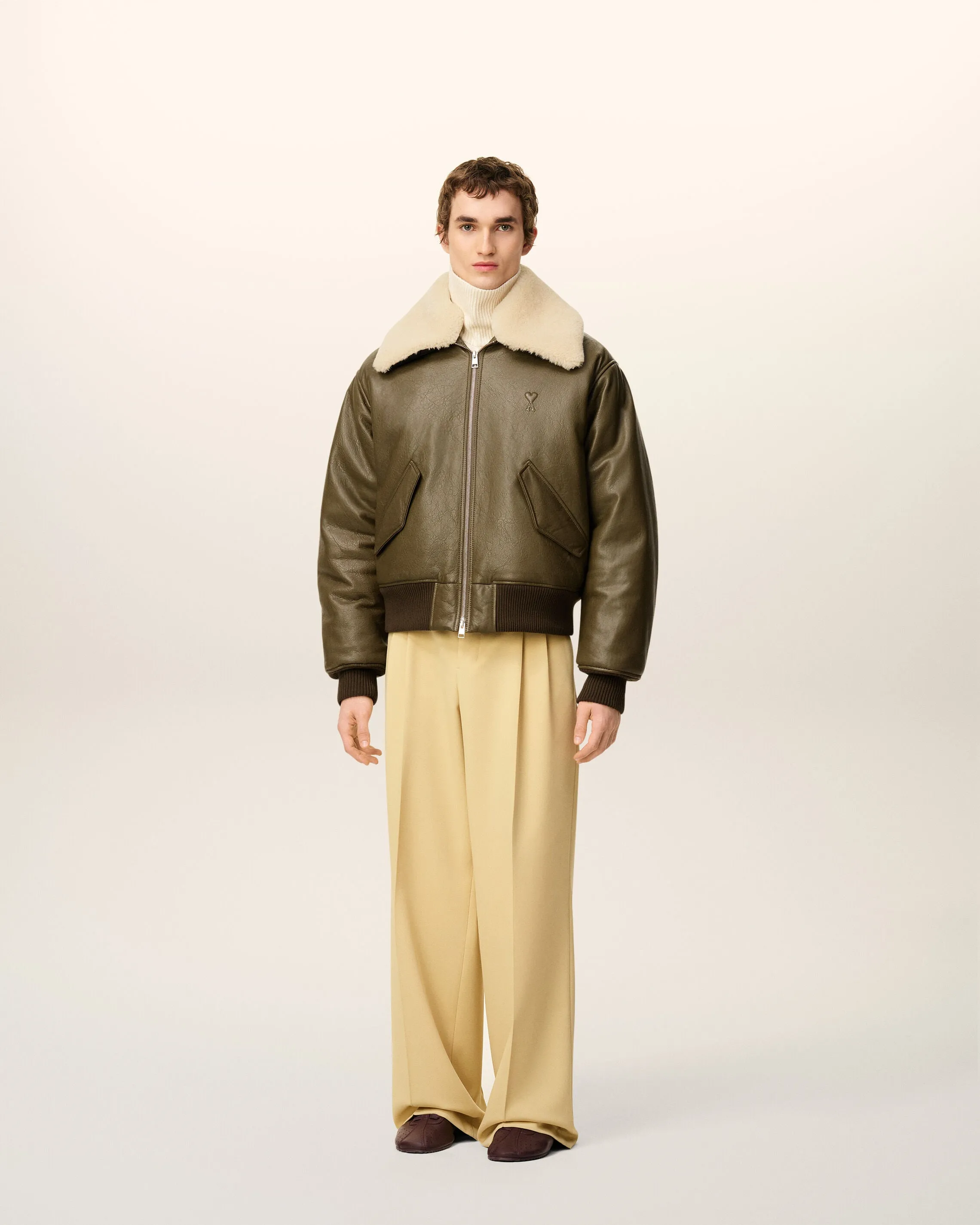 Veste Verte Zippée En Cuir sold by Ami product image thumbnail 2