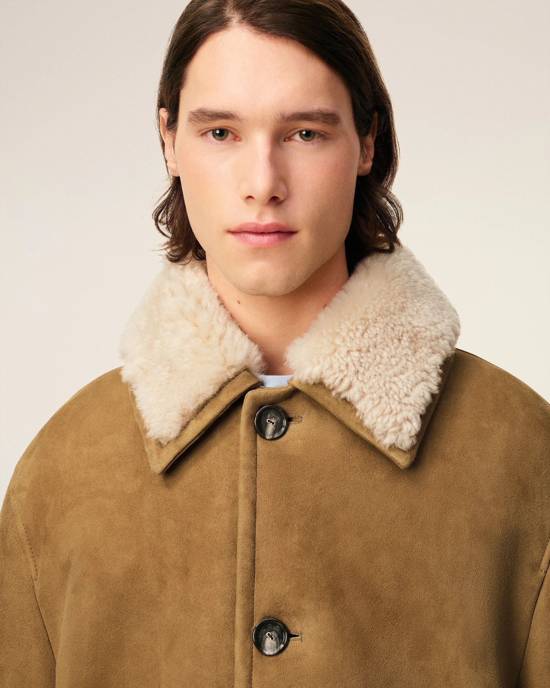 Veste Marron Boutonnée En Shearling sold by Ami product image thumbnail 4
