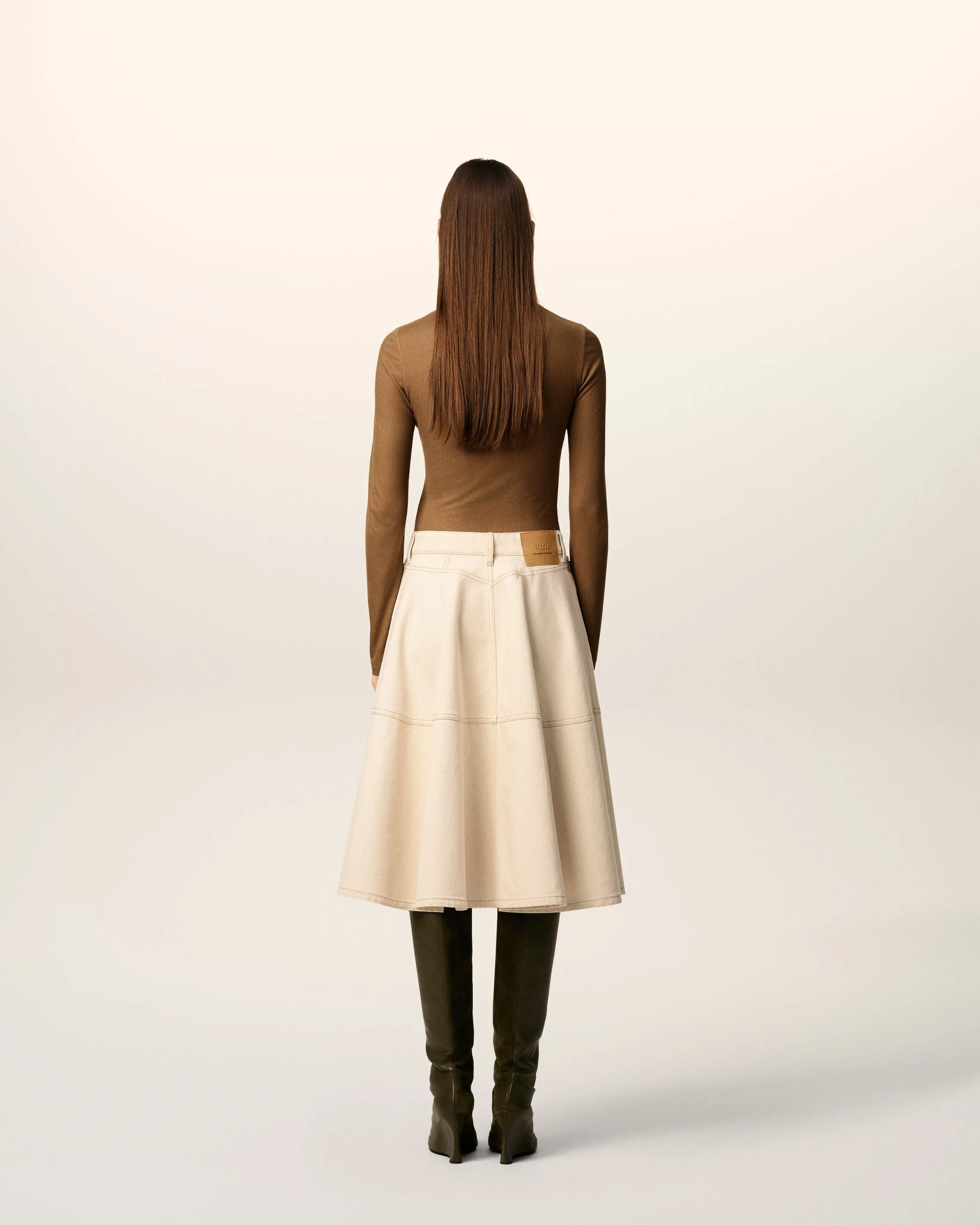 Jupe Blanche Midi En Coton sold by Ami product image thumbnail 4