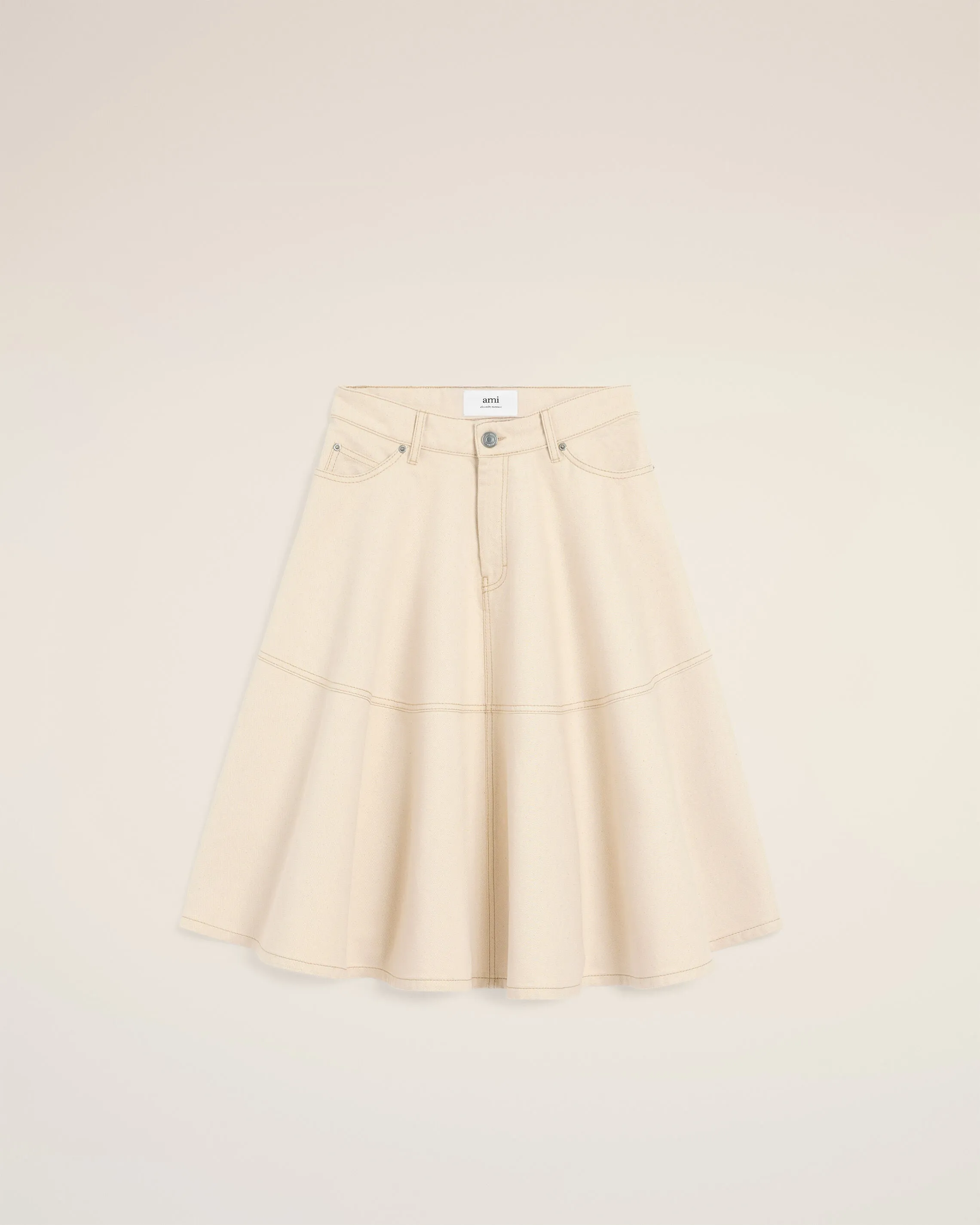 Jupe Blanche Midi En Coton sold by Ami